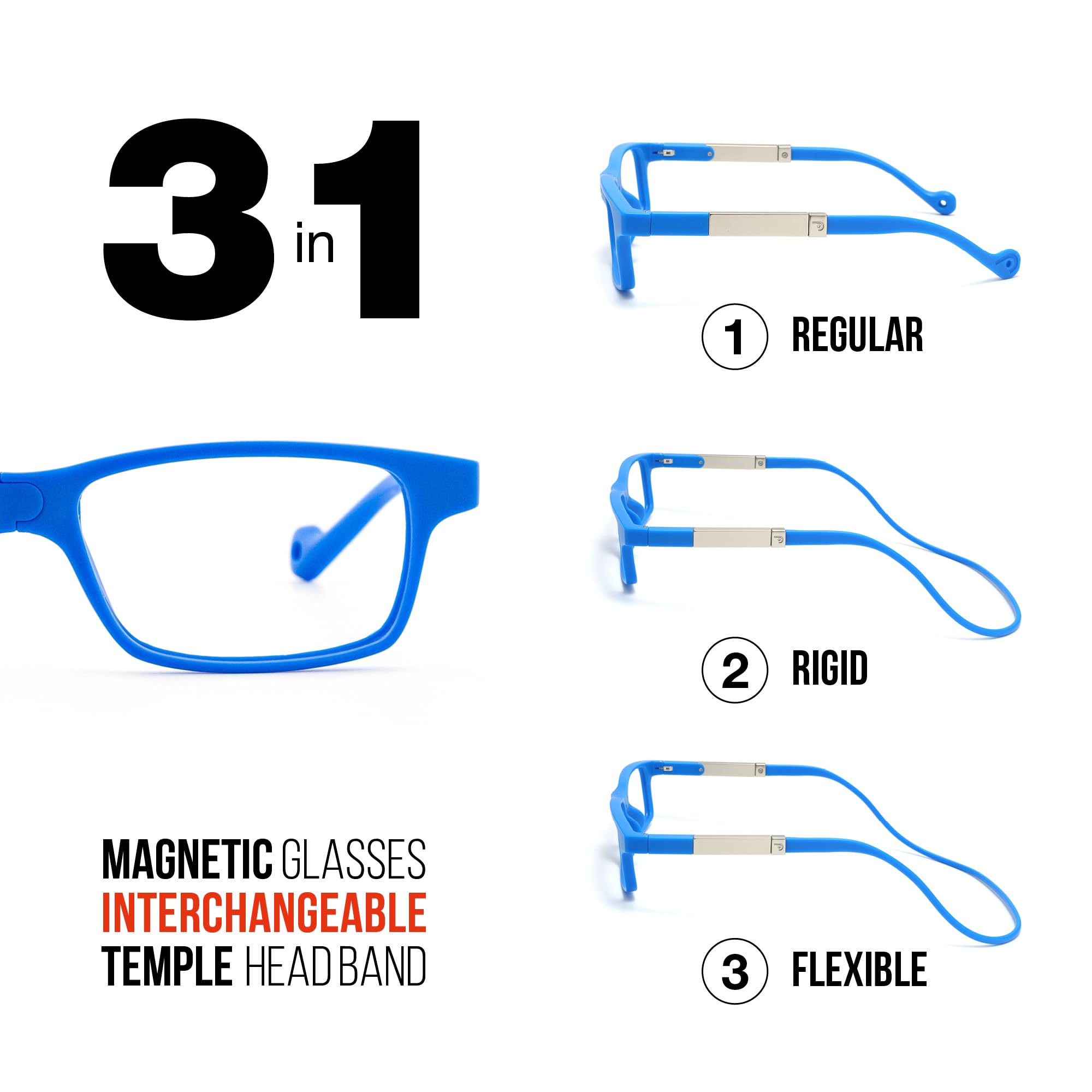 DIDINSKY Krik Occhiali da Lettura Magnetici, Anti Luce Blu | Chiusura magnetica frontale · Per leggere da vicino · Anti luce blu · Ingrandimento +1.0 a +3.0 · Custodia inclusa
