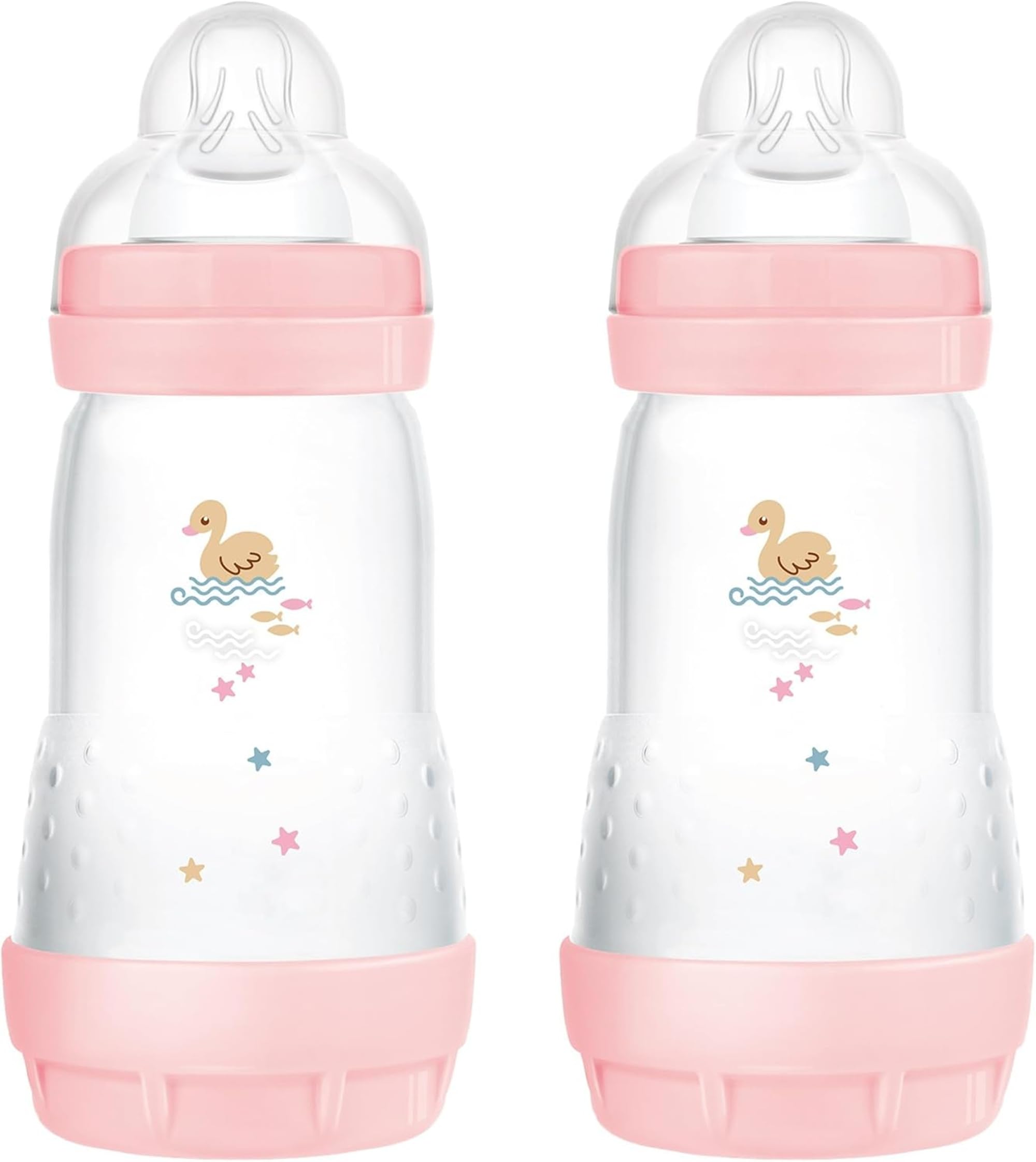 MAM Biberon Easy Start 260 ml – Set da 2, Anticolica, Rosa