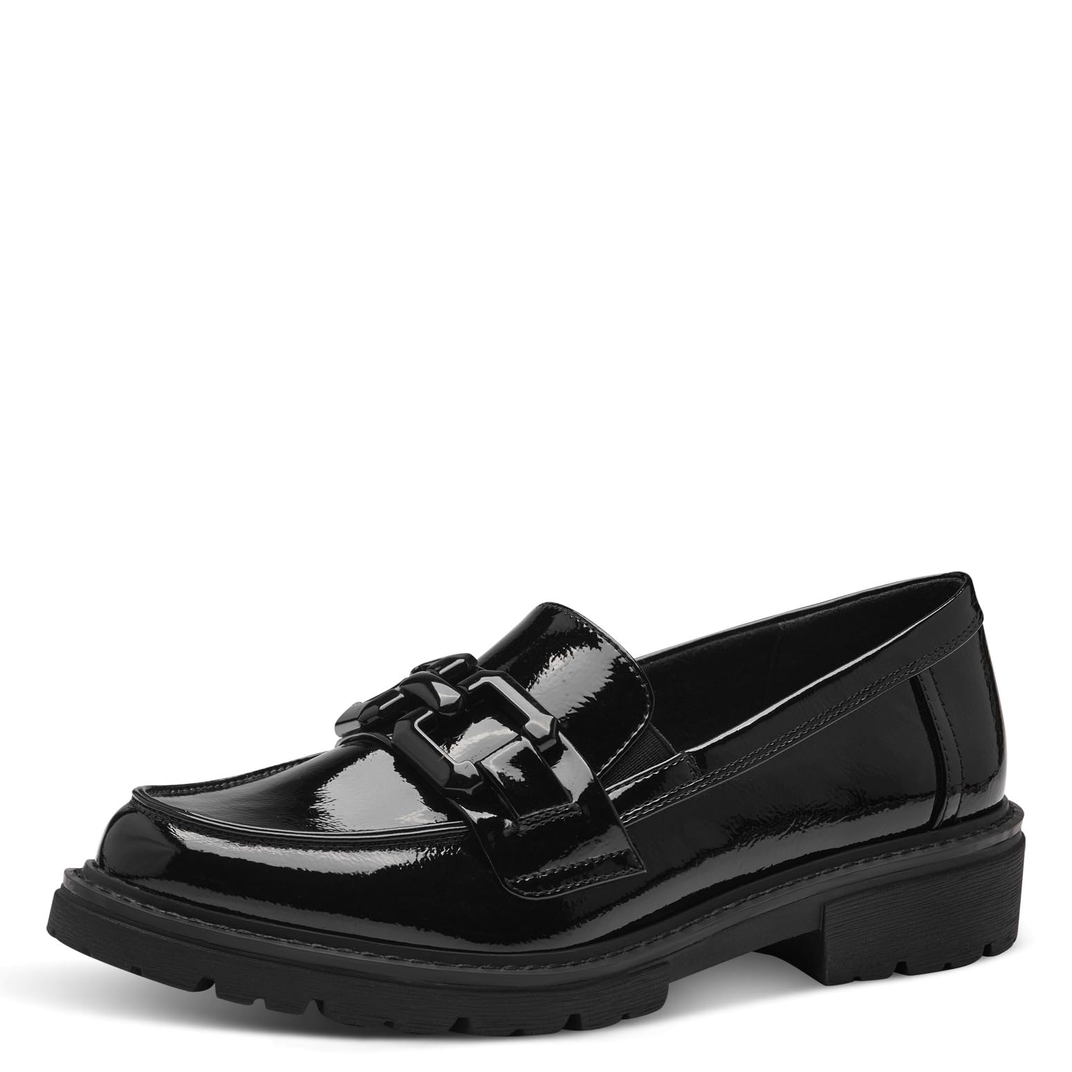 Jana Women’s Loafers Flat Elegant Vegan, Schwarz, 6,5 UK