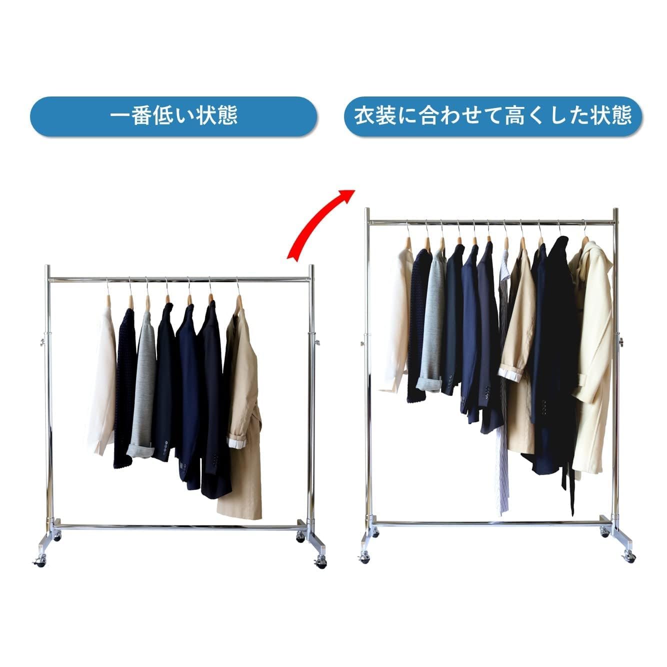 Amazon｜業務用ハンガーラック ストロンガー 幅126㎝ 耐荷重100kg 頑丈
