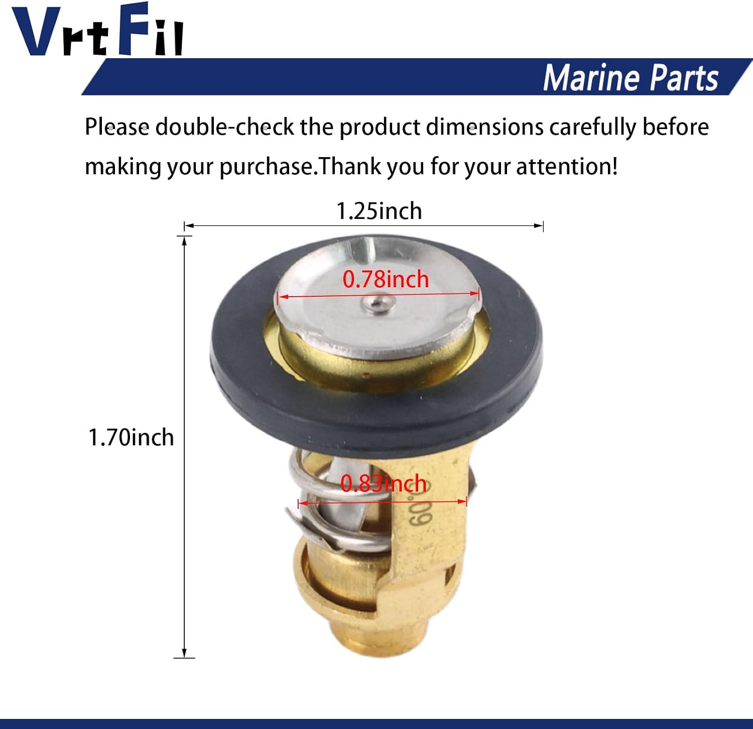 67F-12411-01 Thermostat Compatible with Yamaha Outboard 4-450HP