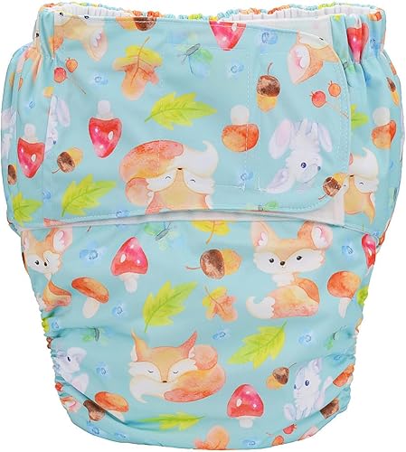 Miniatura 6 de 2 piezas de ropa interior de tela ajustable lavable reutilizable para mujeres y hombres, pañales de tela para adultos, cintura de 26 a 52 pulgadas