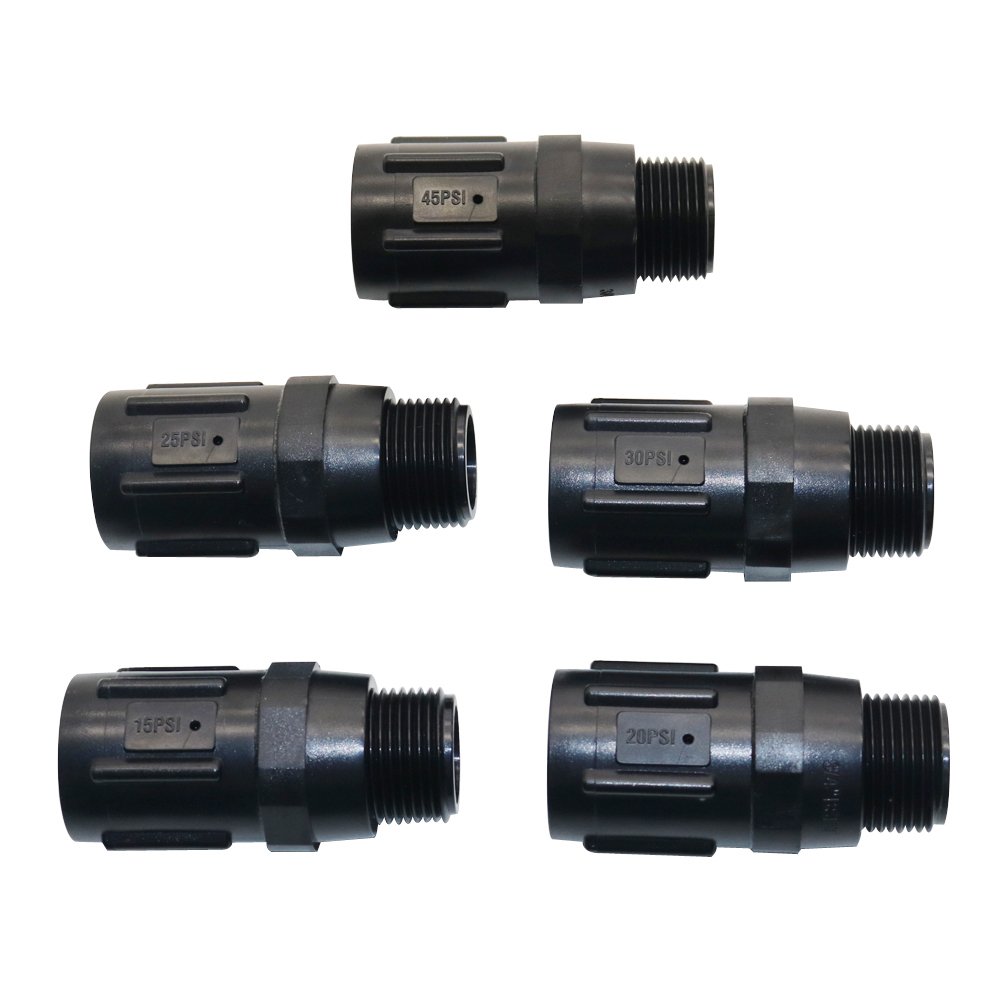 Jskxyy 20Psi 3/4" Bsp Thread Low Velocity Pressure Regulating Valve Agricultural Drip Irrigation Pressure 15/20/25/30/45Psi Reducing Valves(20Psi)