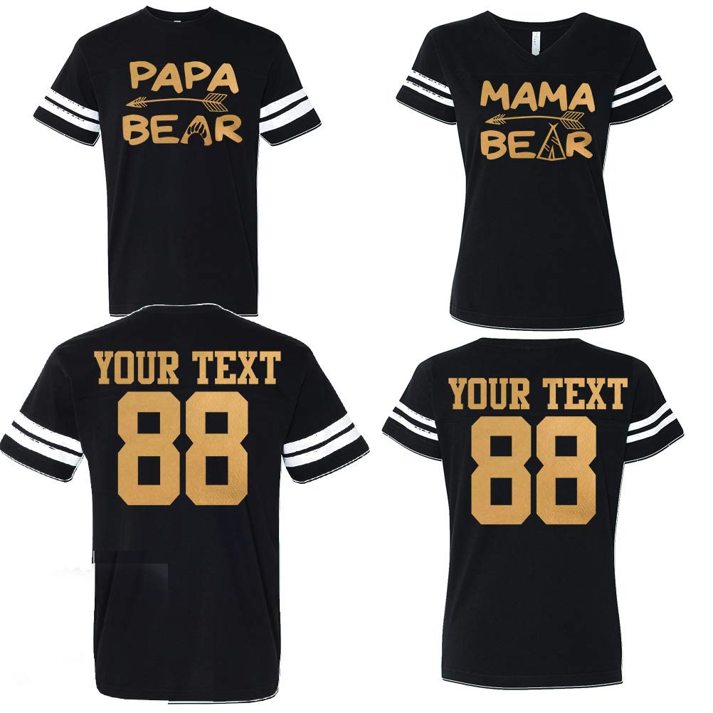 Custom Couple Hoodies, Jerseys, tees, Tanks Customized Names & Number for Personalized Matching Couples Gifts