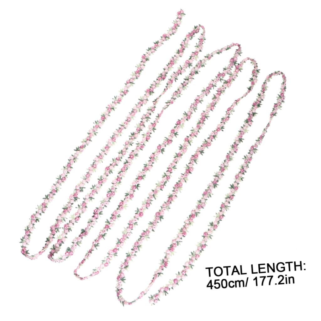 STOBOK 3piezas Cinta Decorativa De Encaje Rosa Para Bodas y Manualidades Apliques Rosa