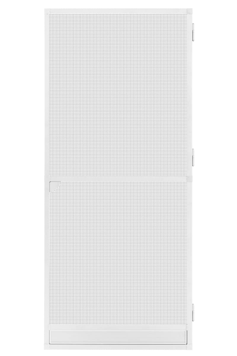 XINZI Vliegengaas, insectenbescherming voor deur, muggennet, 120 × 240 cm, hordeur van aluminium frame in wit en glasvezelweefsel, vliegengaas, muggengaas, zelfbouwset, terrasdeur