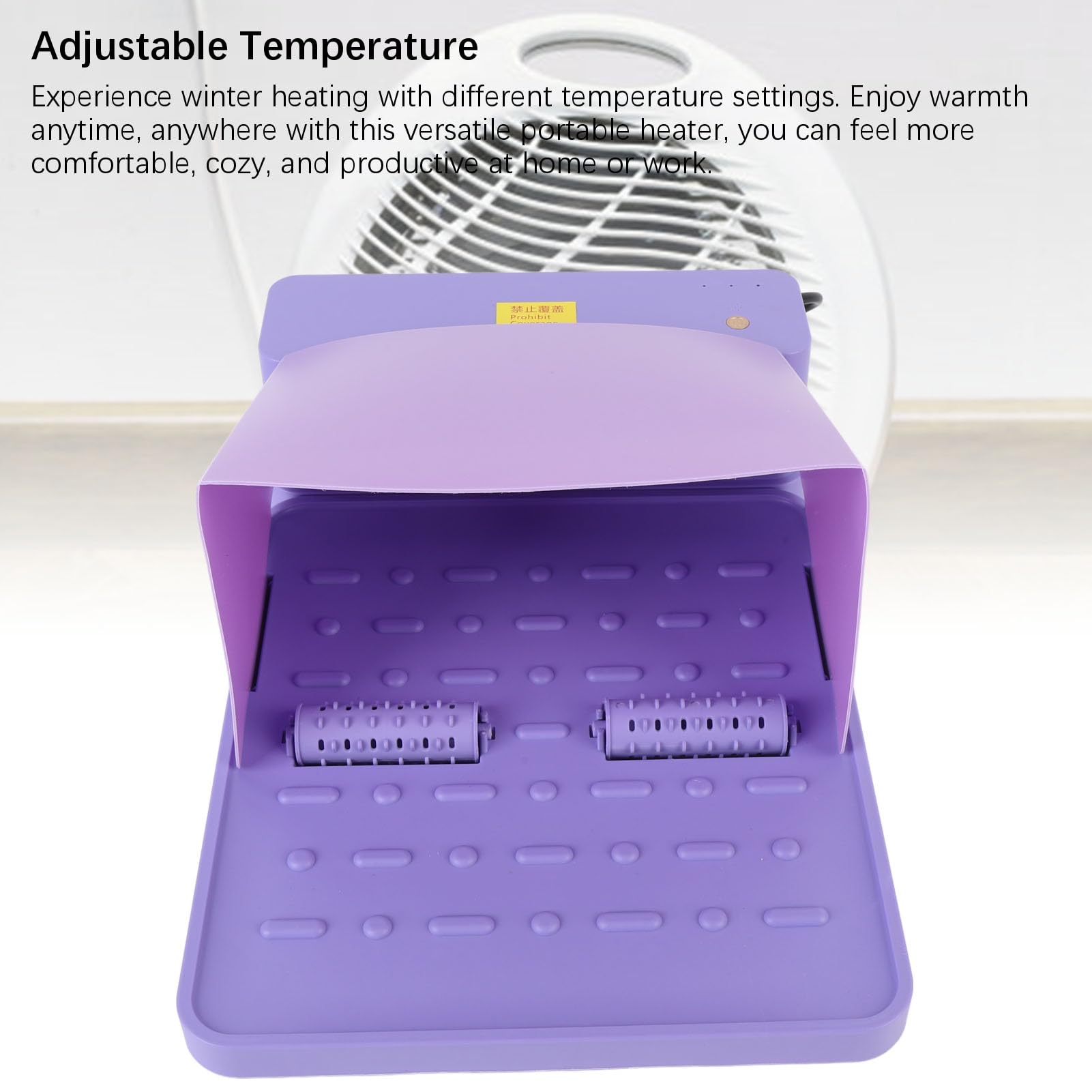 Scaldapiedi Elettrico, Scaldapiedi Elettrico da 500 W, Cuscino Riscaldante per Piedi Sotto la Scrivania con Impostazioni di Temperatura Regolabili per Ufficio Domestico,