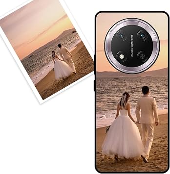 Personalized Case compatible with Honor X9c,Custom Phone covers Customised with Photo Image Text Picture, Soft Anti-Fingerprint Anti-Scratch Anti-Fall Cover -Black