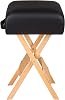 TecTake Stool + 2 pillows for massage tables - different colours - (Black)