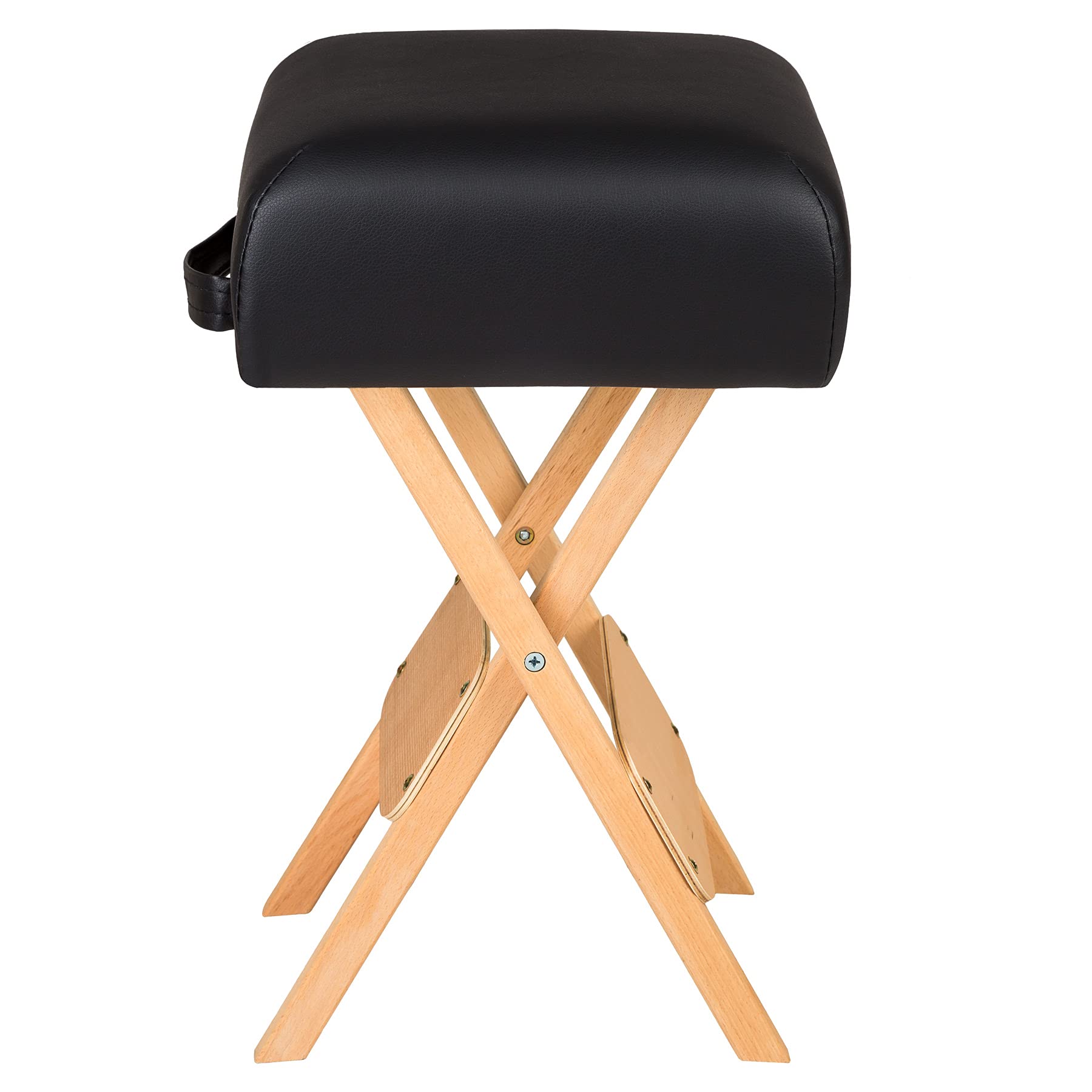 tectake® Accessori Lettino Massaggio, Sgabello Imbottito, Rullo Cilindrico, Mezzo Cilindro, Cuscino per Lettino, Rullo Fisioterapia, Cilindro per Fisioterapia - Nero