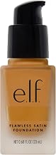 e.l.f. Flawless Satin Foundation, Lightweight & Medium Coverage, Semi-Matte Finish, Vegan & Cruelty-Free, Suede, 0.68 Fl Oz (20mL)
