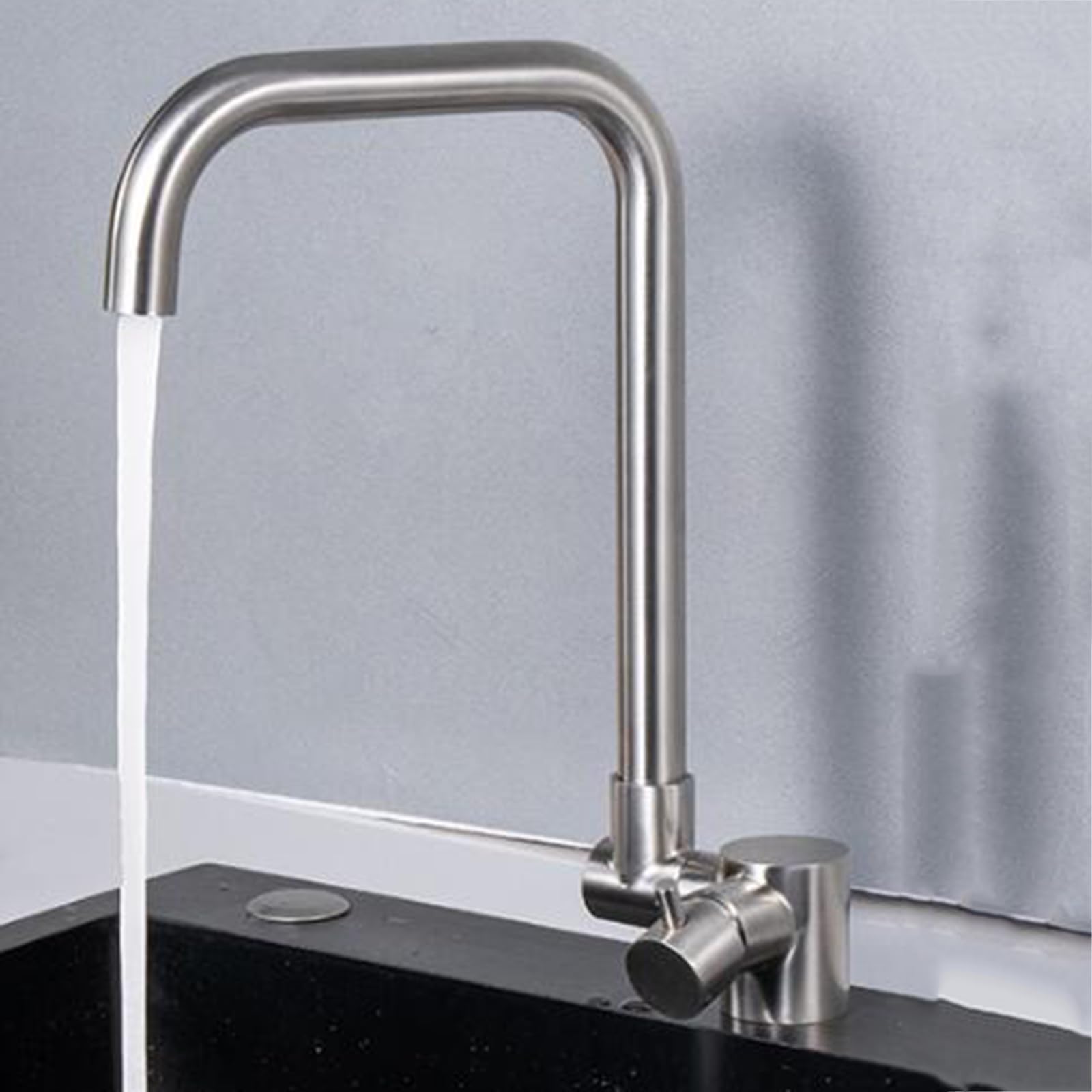Mitigeur de cuisine premium pliable LWX en acier inoxydable brossé