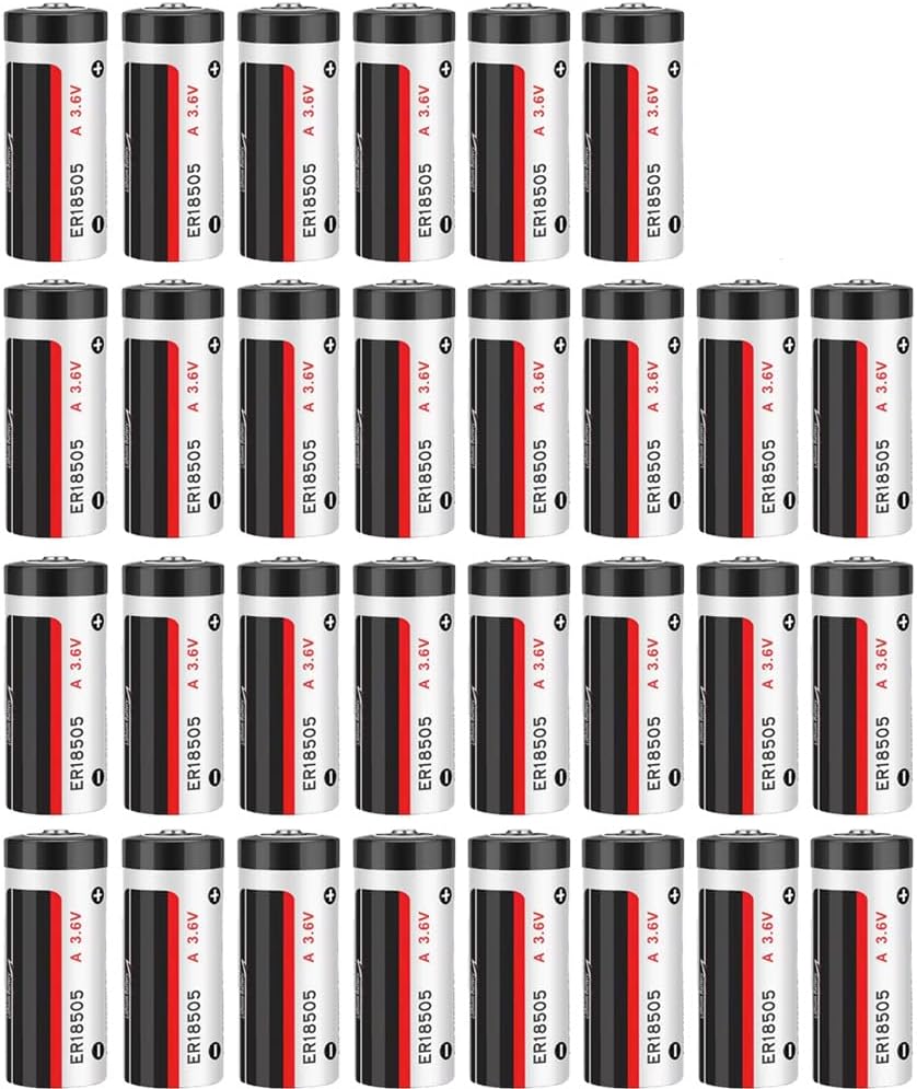 QULONG (30-Pack) ER18505 3.6V 4000mAh A Size Non-Rechargeable Lithium Battery PLC Servo Lithium Battery ER18505H