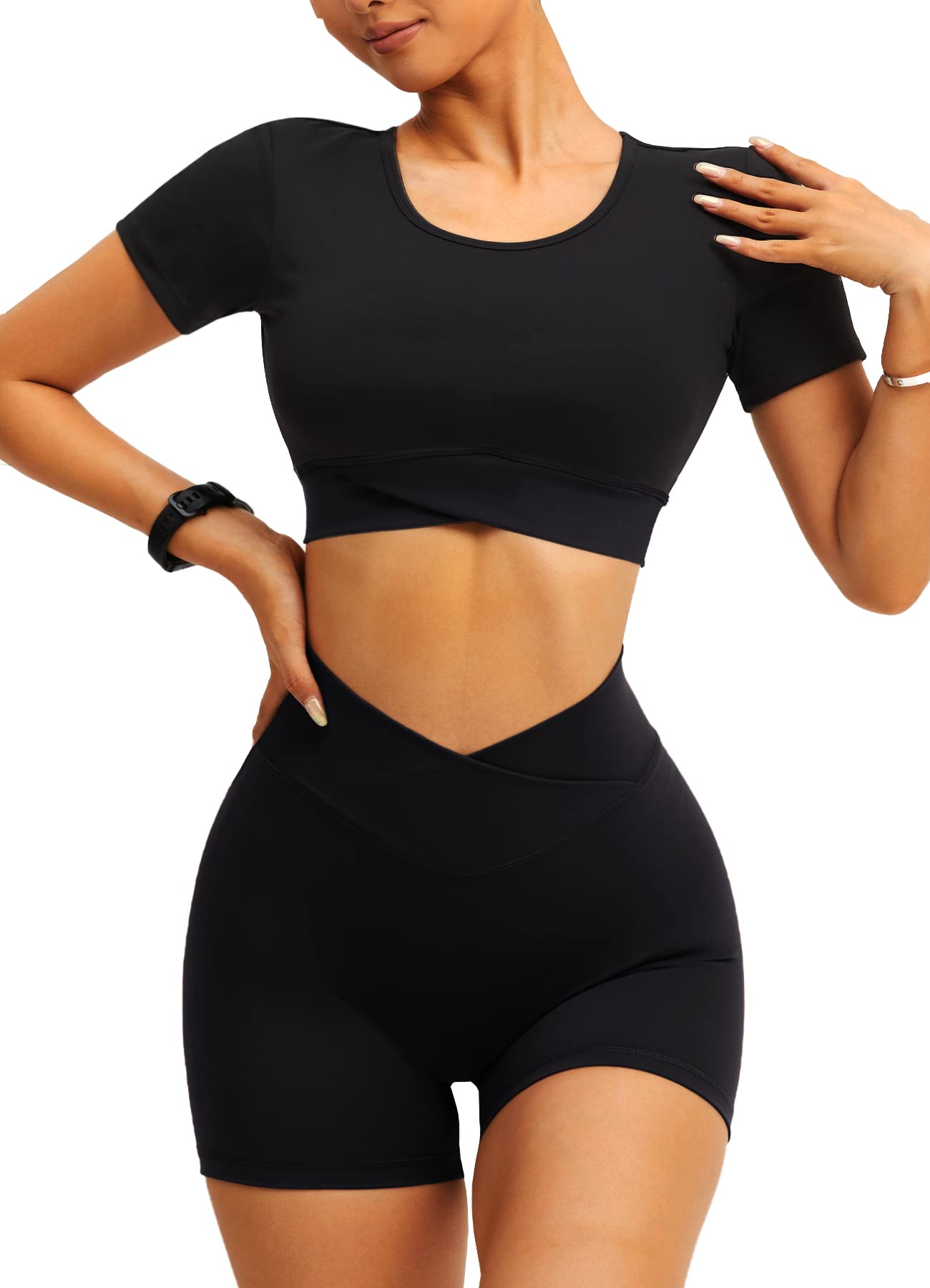 Navneet Conjunto Deportivo Mujer Ropa Deportiva de Fitness Top Deportivo Mallas Leggins Deporte Chandal Mujer