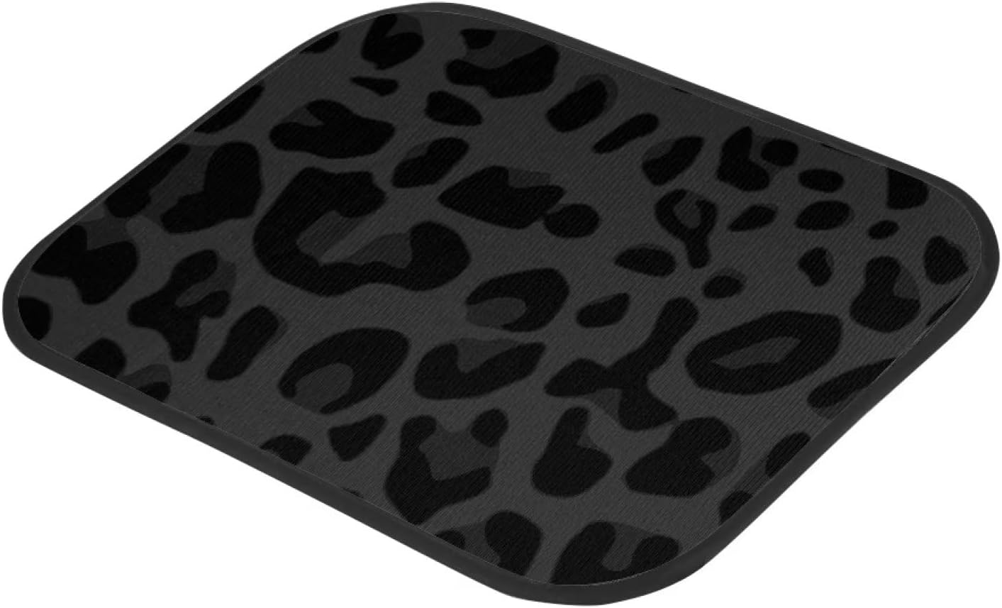 Yewattles Black Leopard Non Slip Car Floor Mats for Car SUV Truck Sedan Van All Weather Protector Feet Mats Front Rear Liners Carpet Mats 4 Pcs Decorative Accessories Gift - Image 3