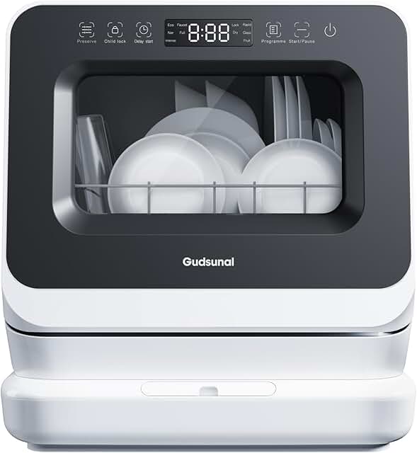 EUHOMY Mini Dishwasher Countertop