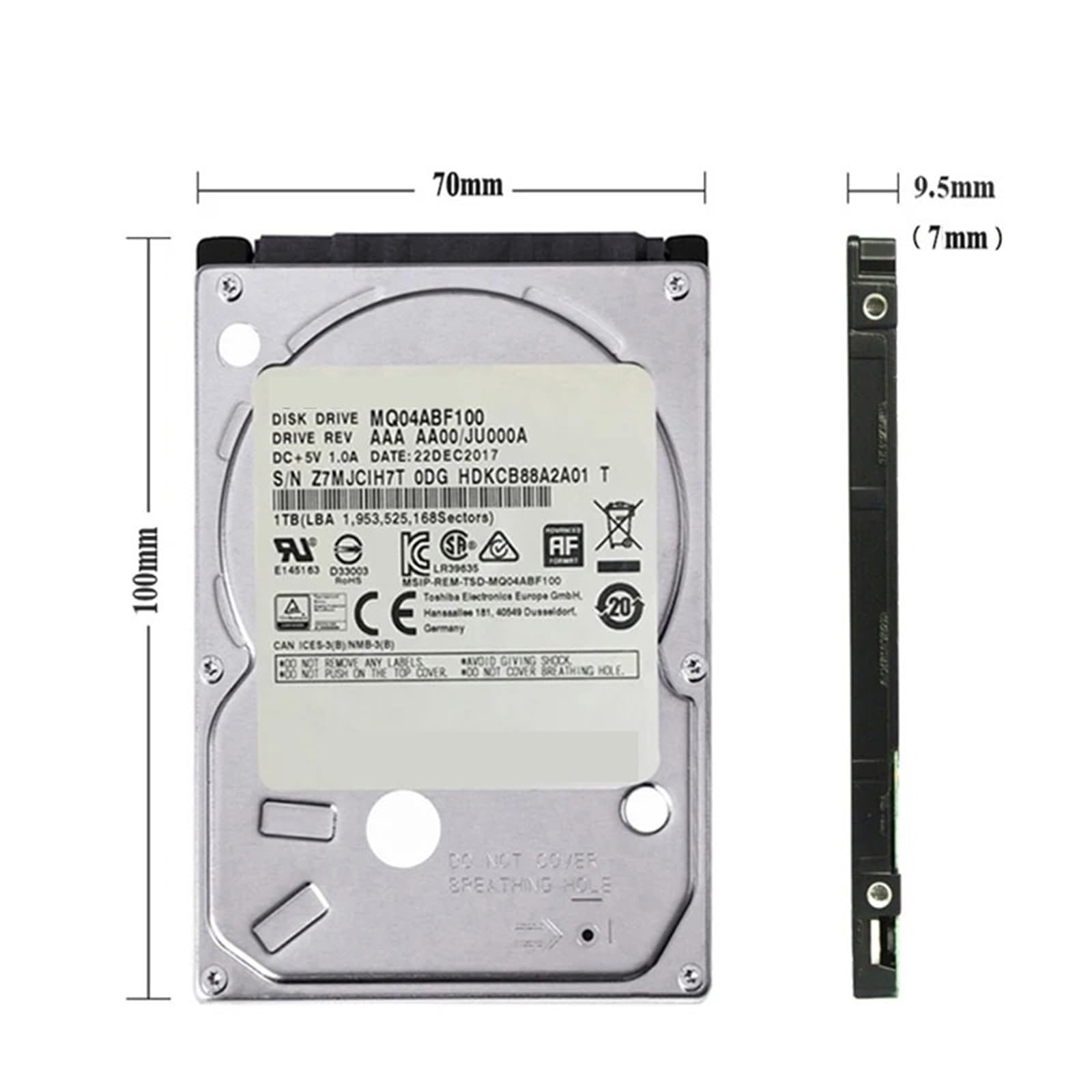 1 x 320 GB 2,5-calowy notebook SATA2 wewnętrzny 120G 160G 250G 500G 1T 2T HDD dysk twardy 5400-7200 obr./min wewnętrzny dysk twardy (500 GB)