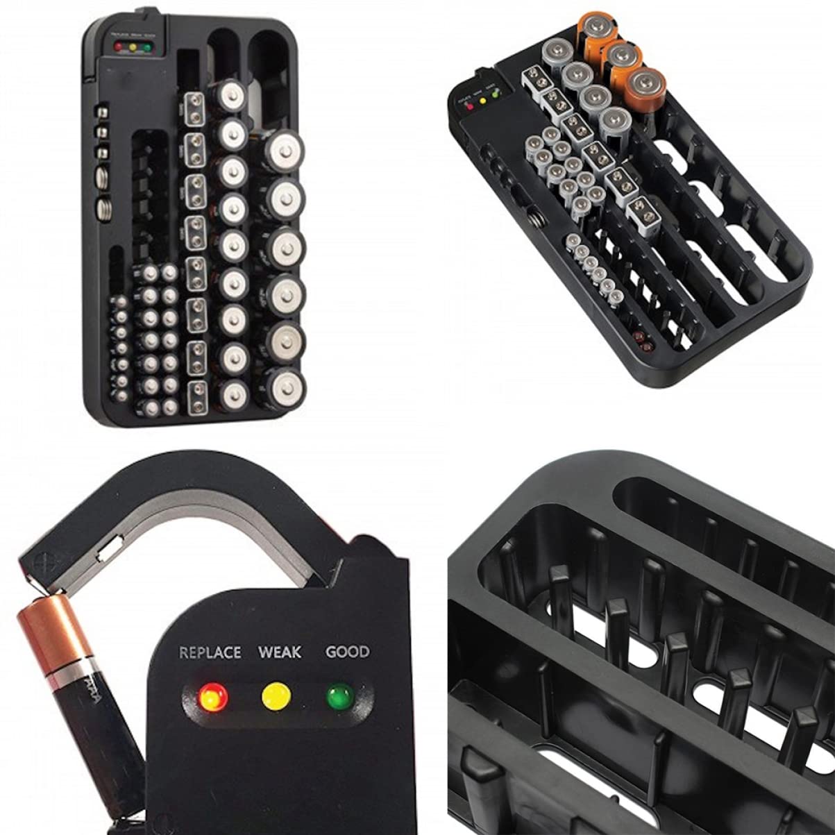 Fach Batterie Organizer Mit Abnehmbarem Tester Praktische Aufbewahrung Für Aaa Aa Und Knopfzellen Kunststoffbox Übersichtlichen Lagerung Und Einfachen Handhabung
