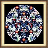 Redxing Stamped Cross Stitch Kits embroidery kit for beginners Adults Full Range of embroidery patterns Starter Kits DIY Printed Cross Stitch Kits Needlepoint kits 11CT-Birds Fish Lucky 19.7x19.7 inch