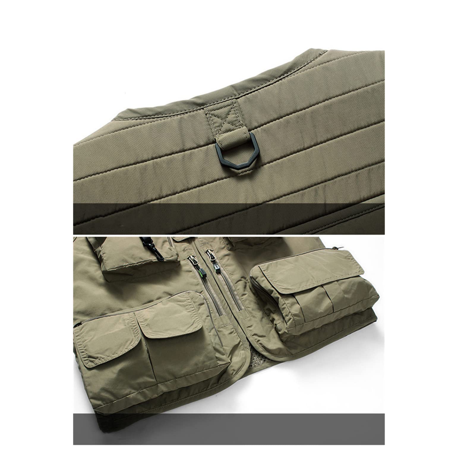 Uomini Escursionismo Senza Maniche Giacca, Outdoor Multi-Tasche Sottile Maglia Militare, Quick Dry Fotografo Pesca Gilet