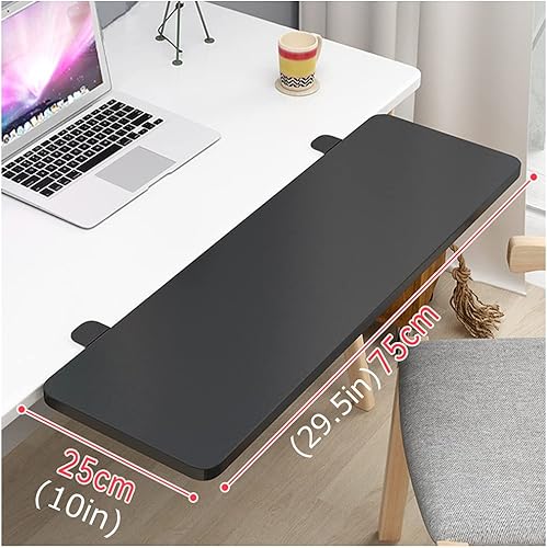 Miniatura 7 de Y&J Extensor de escritorio grande con abrazadera, bandeja de teclado sin perforador, soporte de brazo, mesas plegables fáciles de limpiar, para