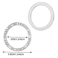 Vista 2 de WINKA Cubierta de botón de arranque y parada del motor de automóvil, accesorios brillantes para automóvil, 2 unidades, tapas de anillo de encendido