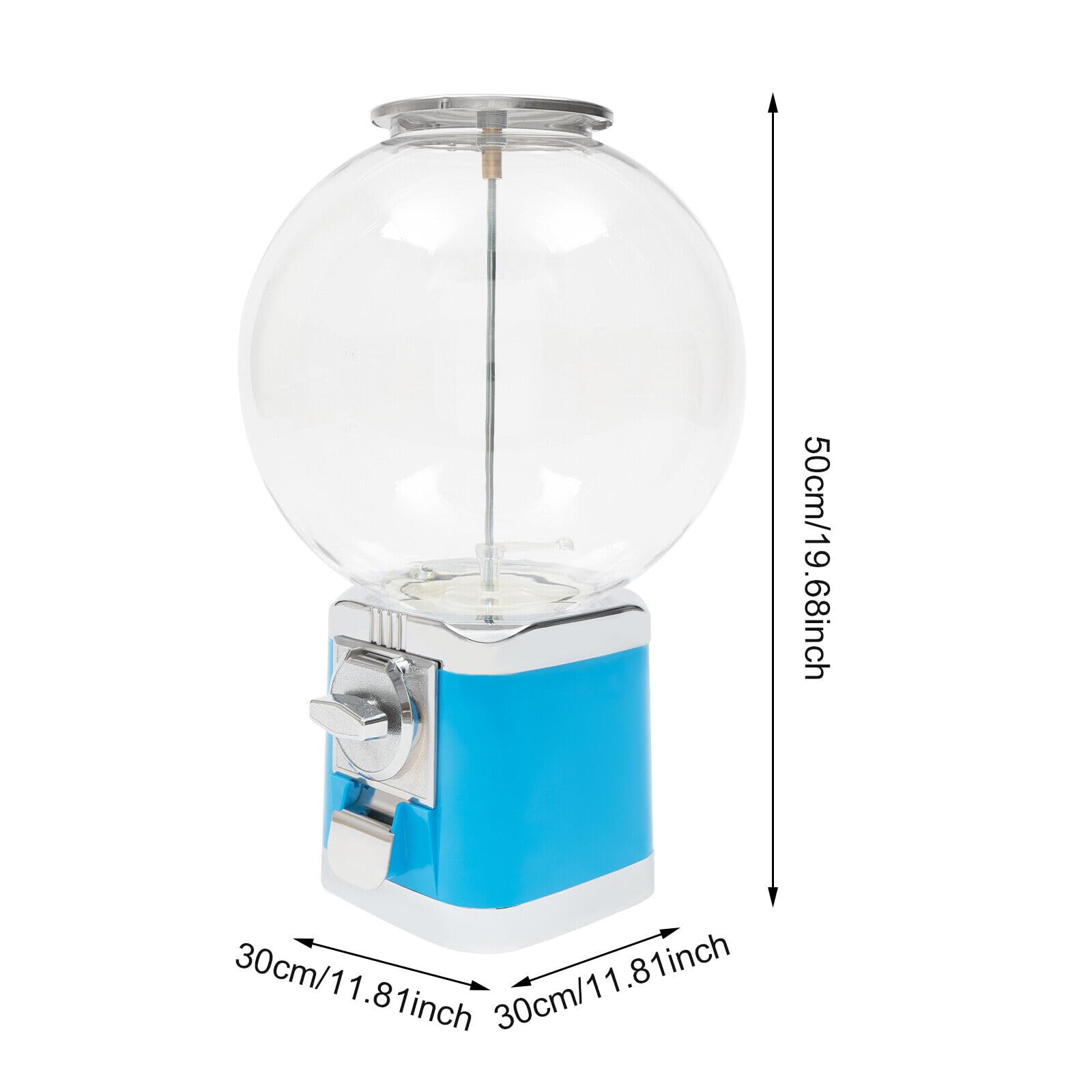 ZERNEIL Candy Vending Machine, Gumball Machine, Candy Dispenser, Capsule Toys Vending Machine, Gumball Dispenser Machine, Suitable for $1 Coins, Transparent Appearance, for Retail Store/Gaming Stores