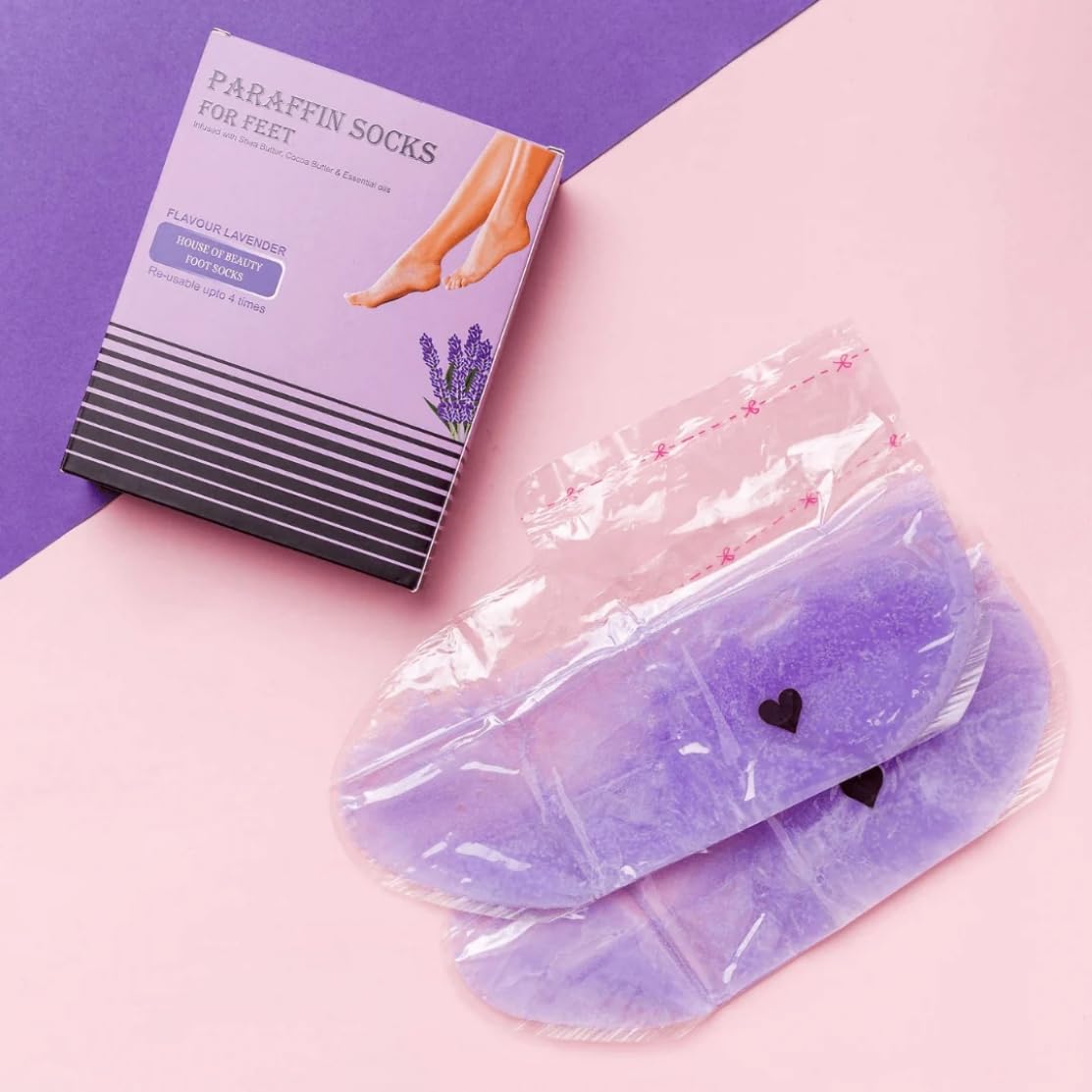 House of Beauty Paraffin Wax Socks Lavender Help Seal in Moisture and Soothes Dry Cracked Skin Moisturizing Pedicure Paraffin Therapy (B07LFFF28Z) Amazon Price History, Amazon Price Tracker