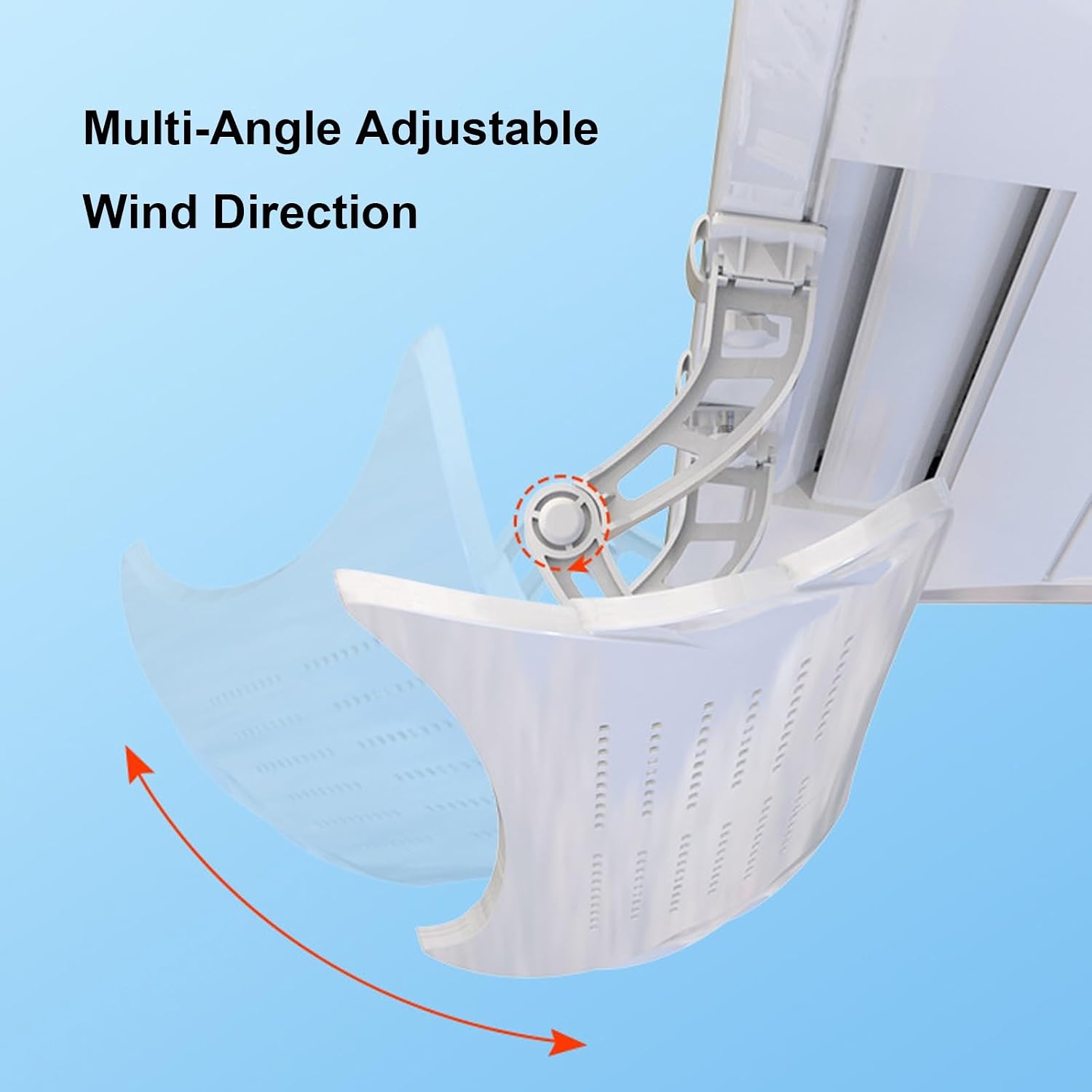 Adjustable Air Vent Deflector Ceiling, Anti Direct Blowing Air Conditioner Deflector Central, Wing Detail Helps Cooling/Heating Air Circulation