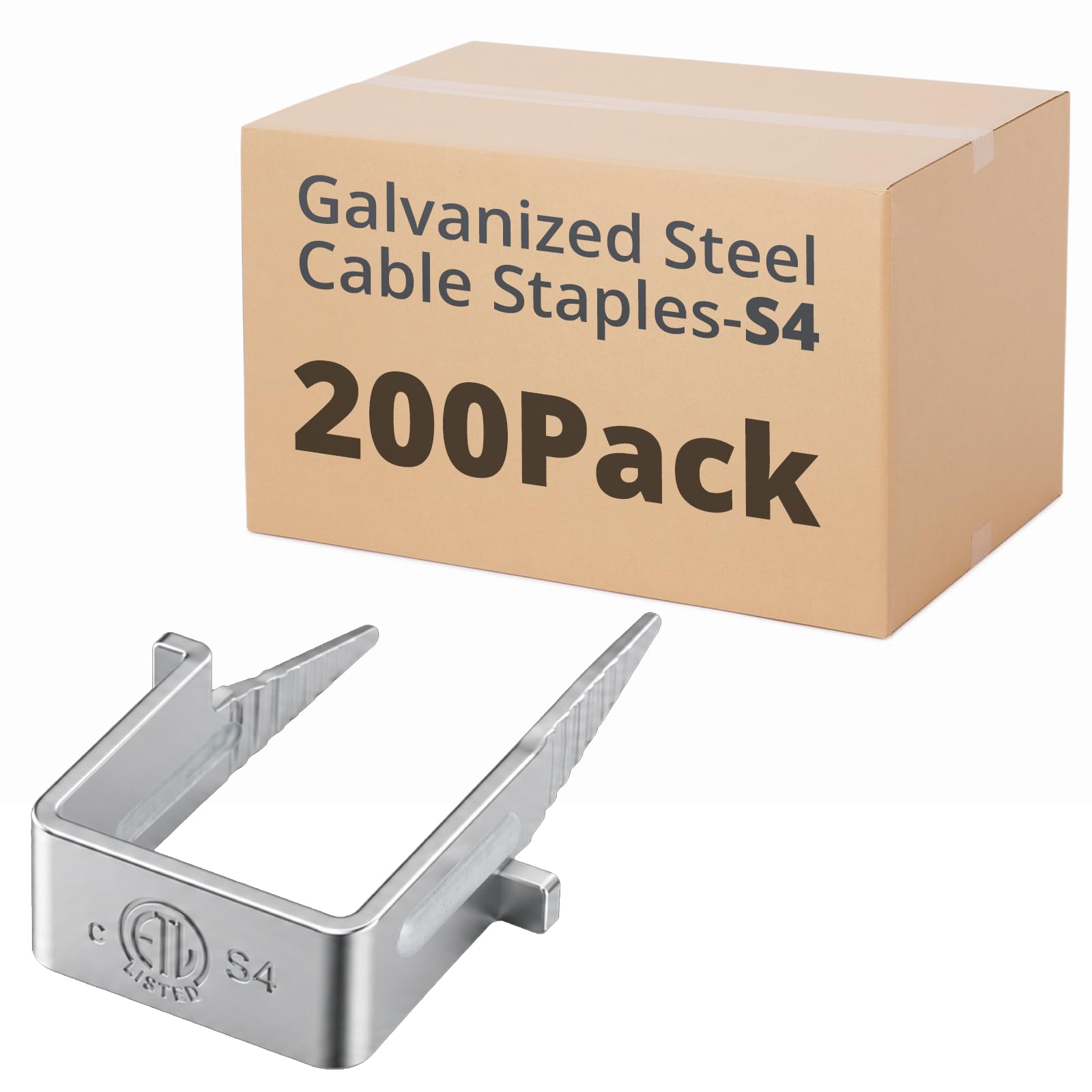 100-Pack Galvanized Cable Staples for 14/2-10/4 NM-B, ETL Listed — Amazon image 10