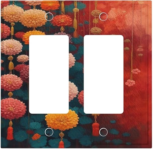 Miniatura 143 de Cubiertas Decorativas de Arte para Interruptores de Luz, Hojas de Otoño, Placa de Pared de Palanca Individual, Cubierta Decorativa de Interruptor,