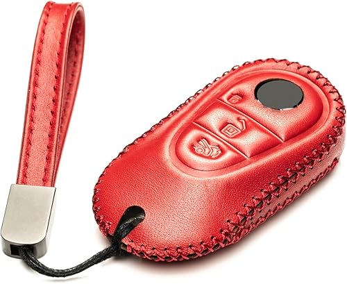Miniatura 10 de Vitodeco Funda de cuero genuino para llavero inteligente compatible con Mercedes-Benz Clase C, Clase S, GLC, EQB SUV, EQS Sedan, EQS SUV, EQE Sedan,