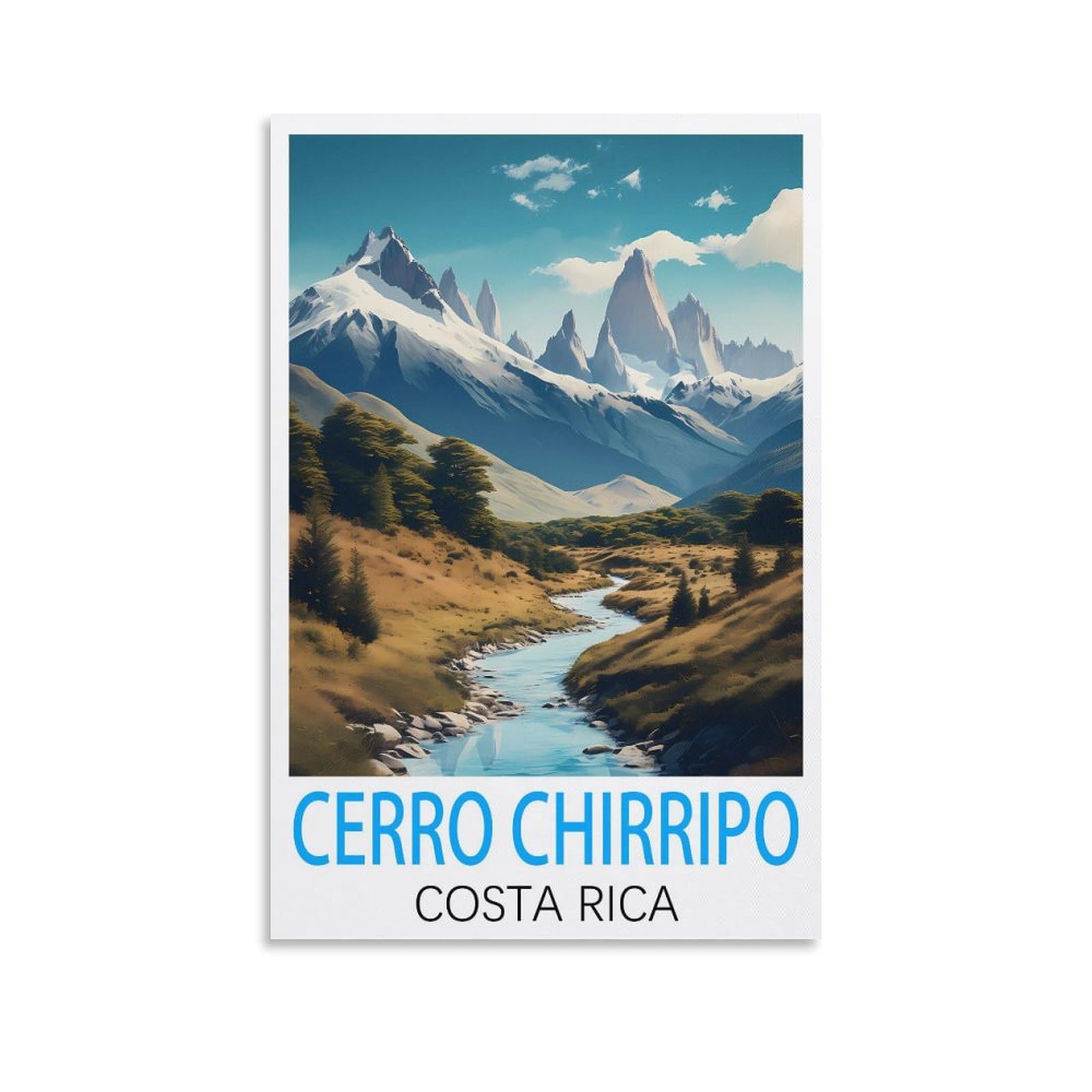 Cerro Chirripo Costa Rica Vintage Travel Posters 08x12inch(20x30cm) Canvas Art Poster And Wall Art Picture Print Modern Family Bedroom Decor Posters