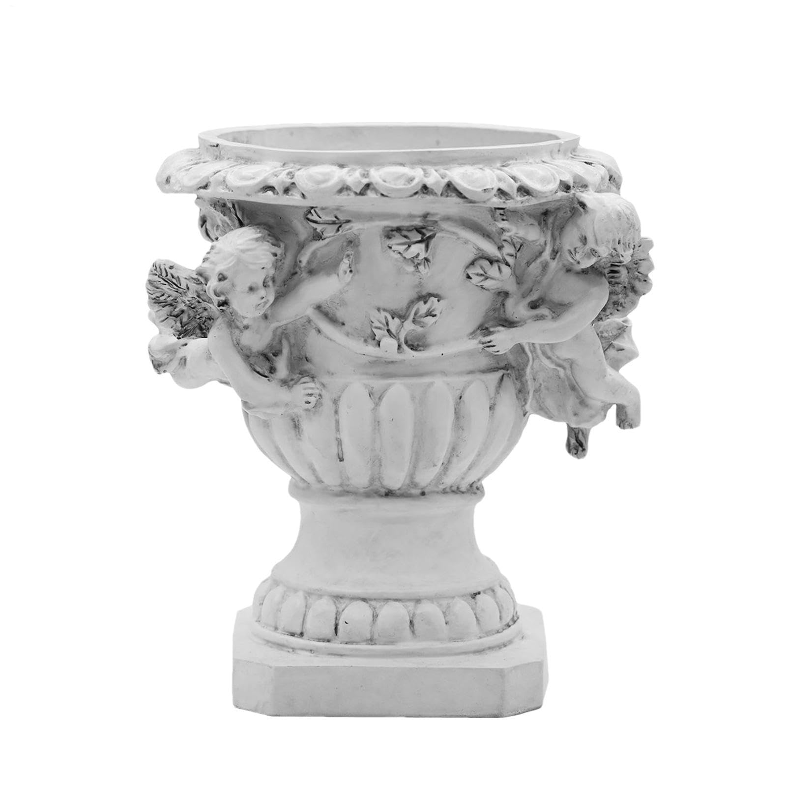 Pot de fleurs en résine avec drainage décoration de jardin intérieur extérieur