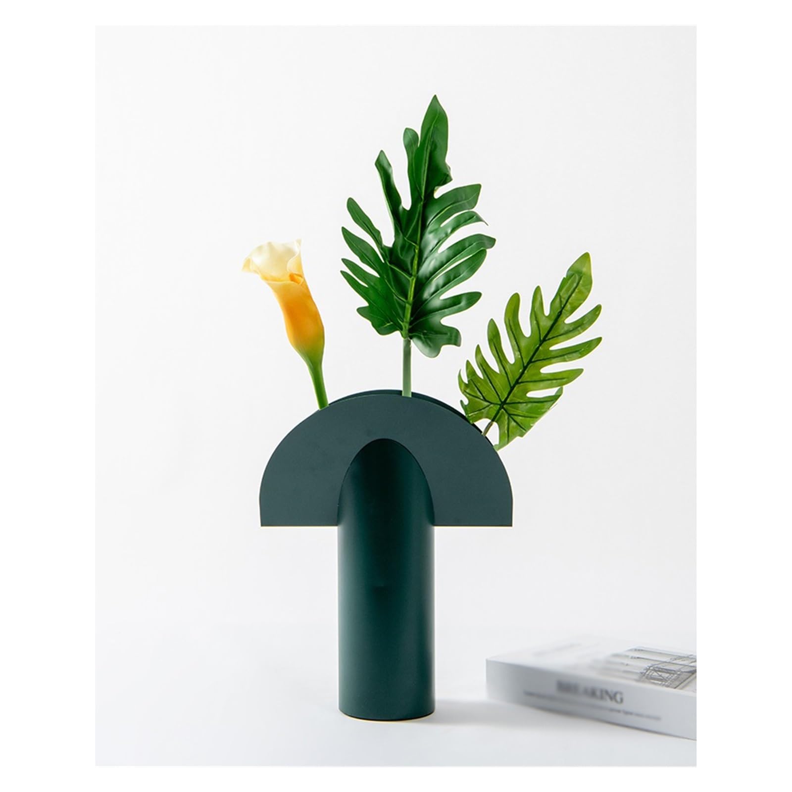 Fleurs Artificielles Arrangement de Fleurs artificielles de Luxe, lumière créative, Vase de Table à Manger, Ornements de Fleurs de Table Florale Fleurs Artificielles pour L'extérieur