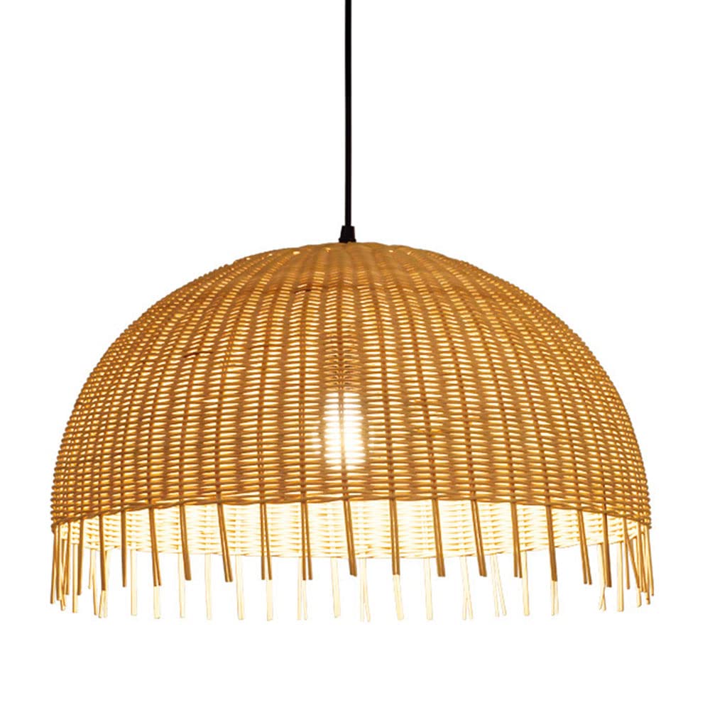 LYMSXAZOU Creative Rattan Chandelier Nostalgic Garden Hanging Lamp Simple Vintage Pendant Lights Interior Decoration Chandeliers Natural Ceiling Lighting Fixture For Living Room,Dinner Room