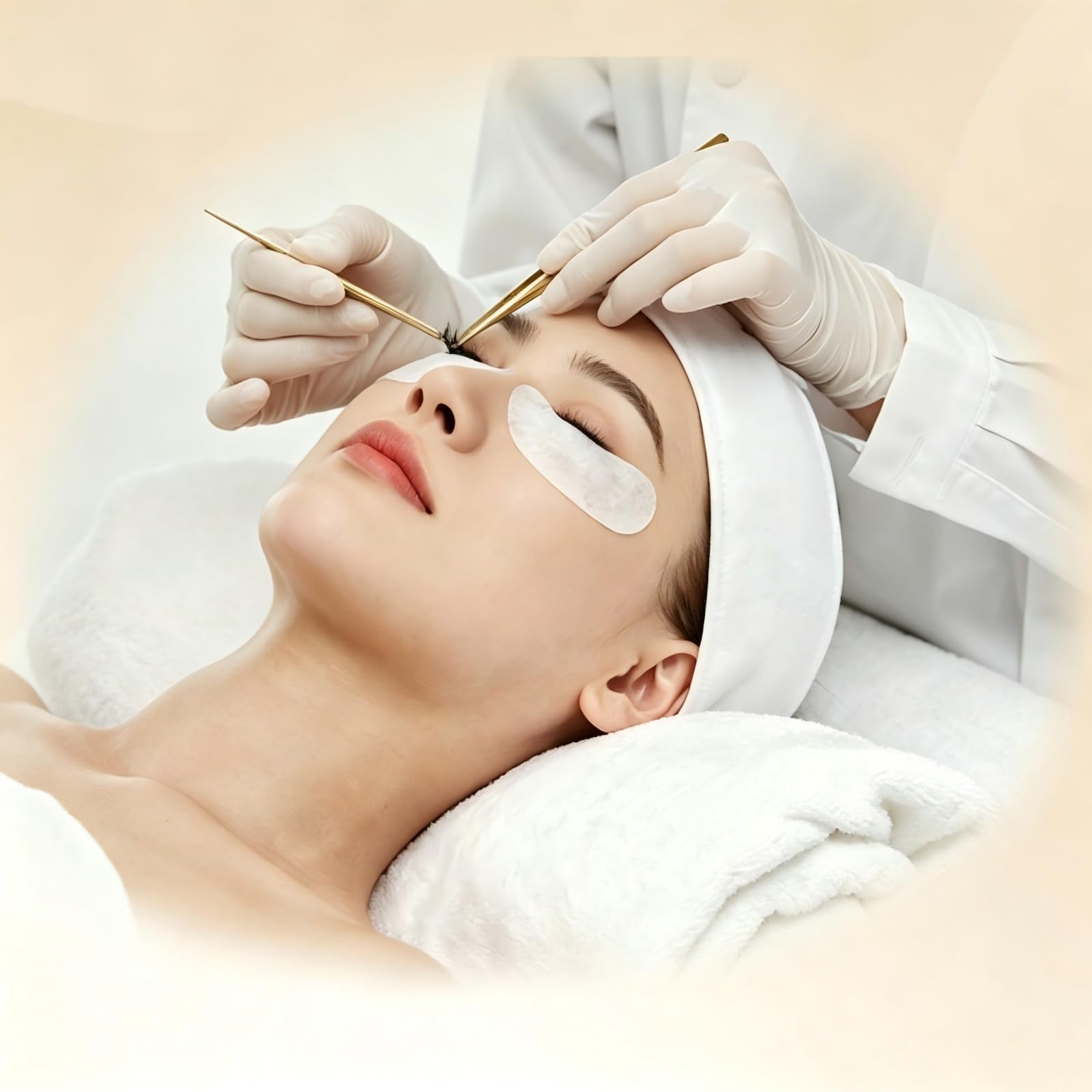 NAGARAKU Wimpernpinzette 5-teiliges Set Professionelle Präzisionspinzette Gerade Gebogene und Volumen Fächer Pinzetten Gold Edelstahl Präzise Schließung Leicht Dünn mit Spitze Schutzkappen In Lederbox