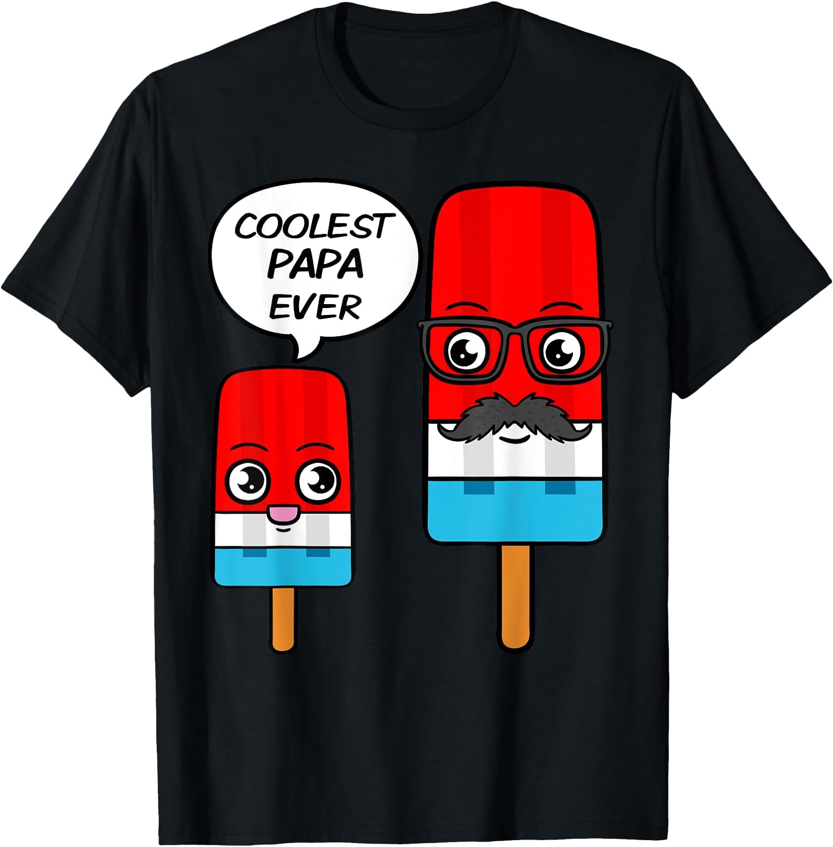 Coolest Papa Ever Father's Day Popsicle Ice Cream Men Women T-Shirt