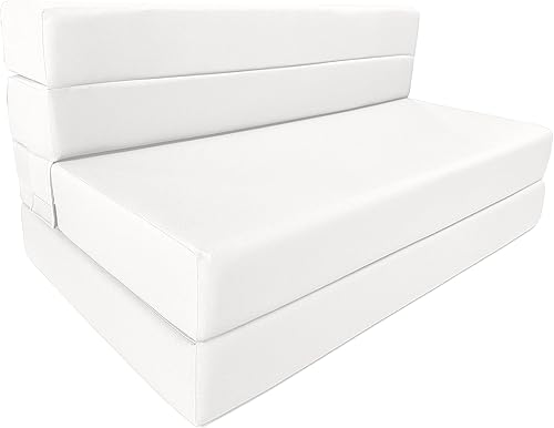 Miniatura 19 de D&D Futon Furniture Colchón plegable de espuma, tumbona para silla, sofá cama estudio para invitados, individual XL, 80 x 39 x 6 pulgadas de grosor