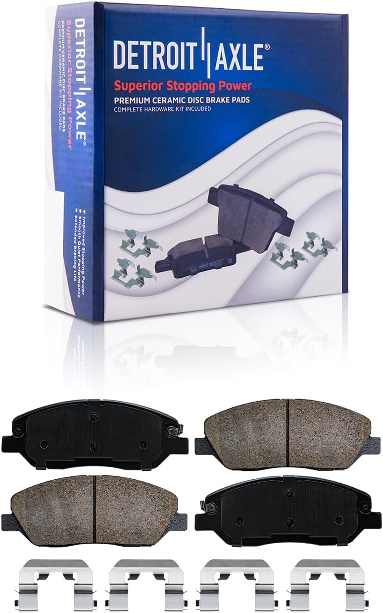 Detroit Axle - Front Brake Kit for 2007-2010 Hyundai Entourage, 2006-2014 Kia Sedona Replacement Brake Rotors Ceramic Brakes Pads