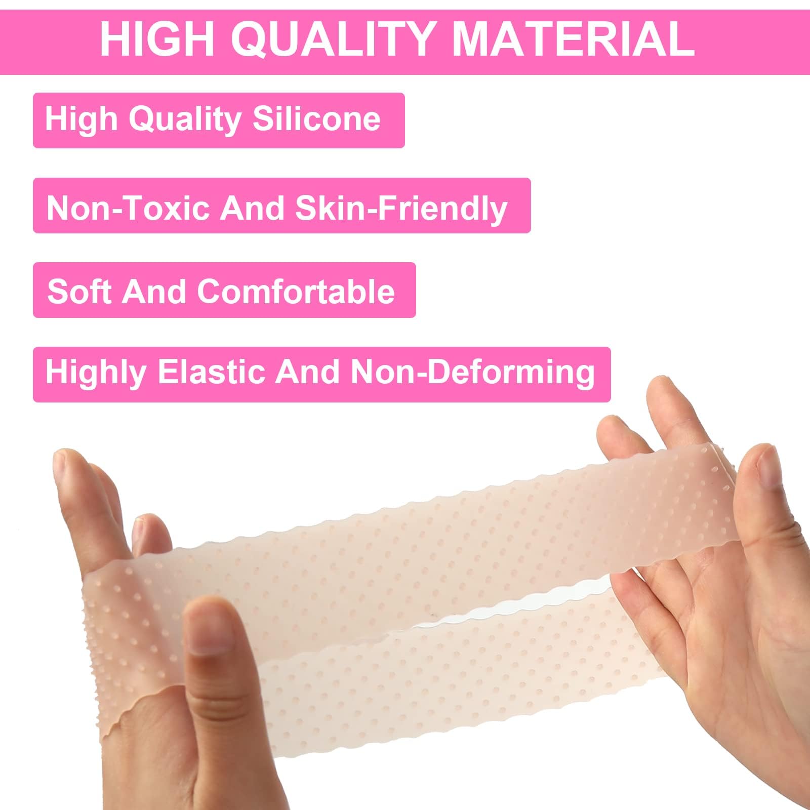 Molain 2 stuks siliconen pruik grip band antislip vrouwen pruik hoofdband pruik fix accessoires verstelbare elastische pruik band naadloze pruik grijper haarband om pruiken op hun plaats te houden