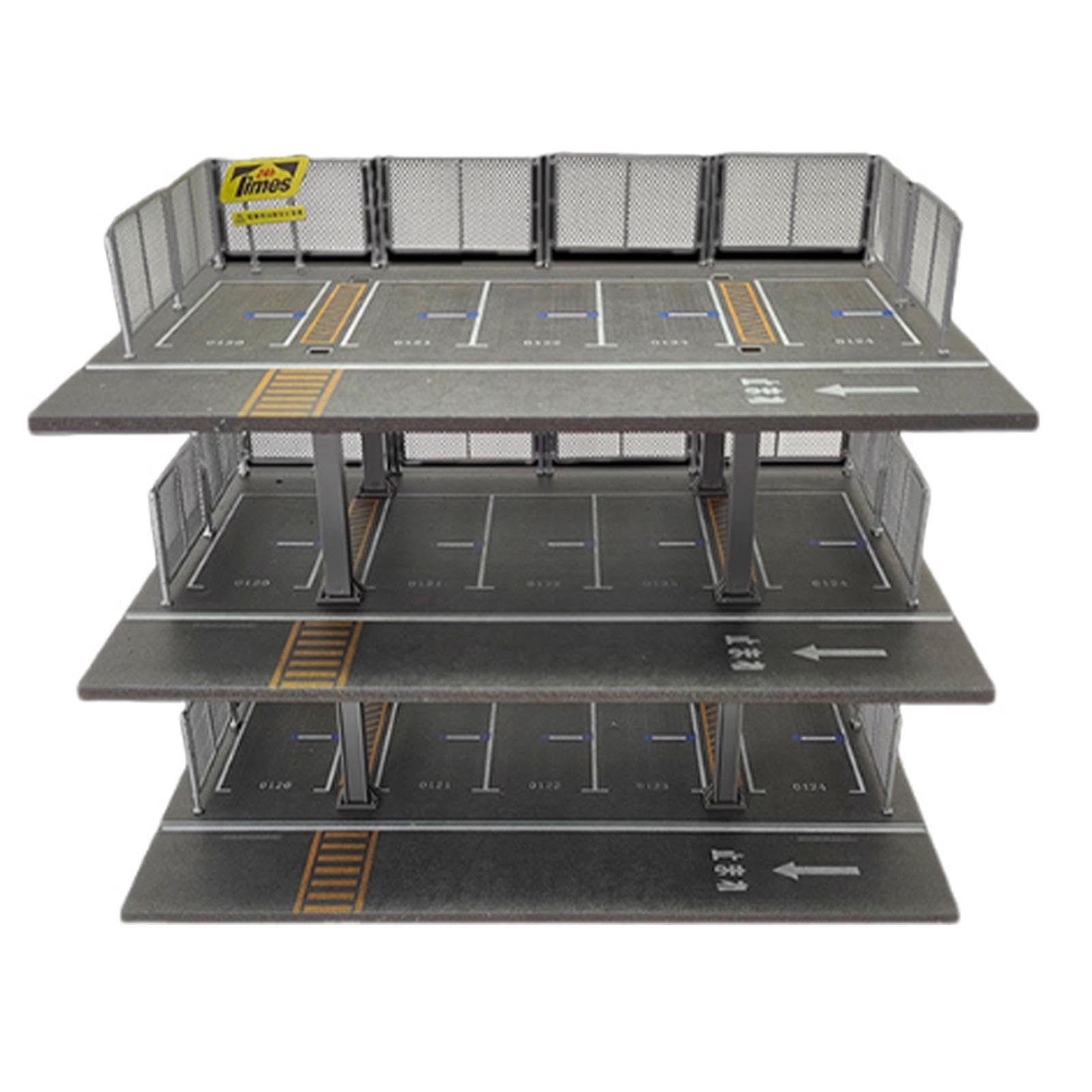 Milageto 1:64 Diorama Acryl Parkplatz 3-stufige Schaukasten Modell Geschenke Tabletop Decor Geschenke für Modellauto Leichtmetallautos Display, Japanisch 3-Schicht
