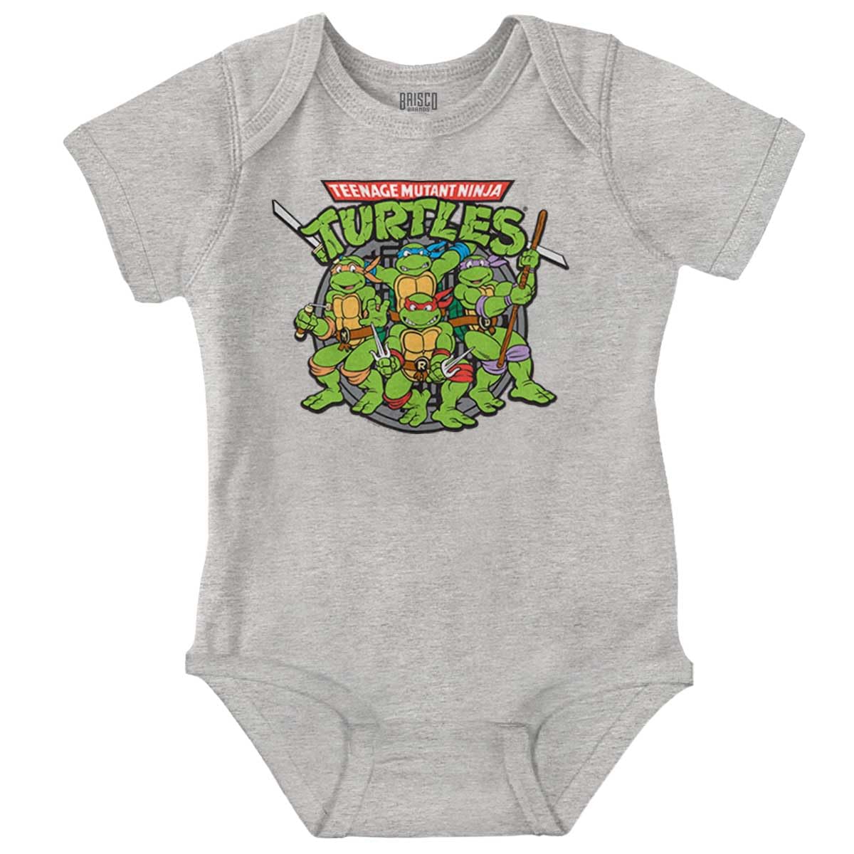 Brisco Brands Teenage Mutant Ninja Turtles Group Baby Romper Boys or Girls