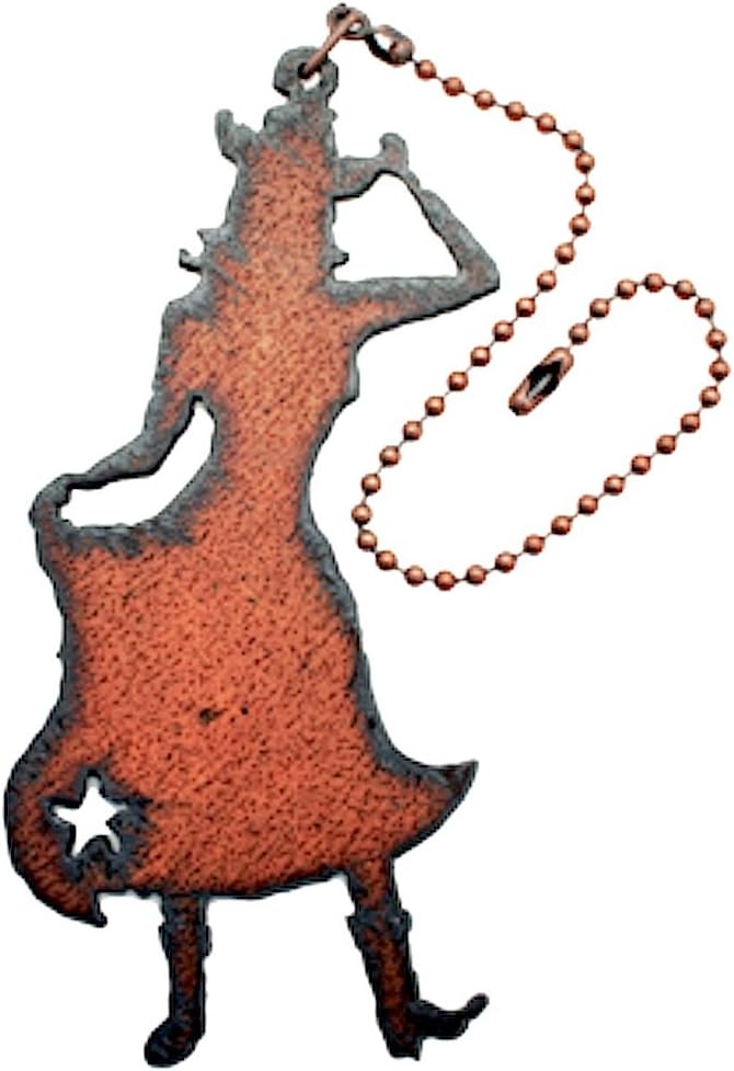 Cowgirl Kitchen Western Decor Rustic Metal Cowgirl Decorative Ceiling Fan Pull