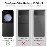 Doeshine for Samsung Galaxy Z Flip 5 Case with Hinge Protection, Black - 2