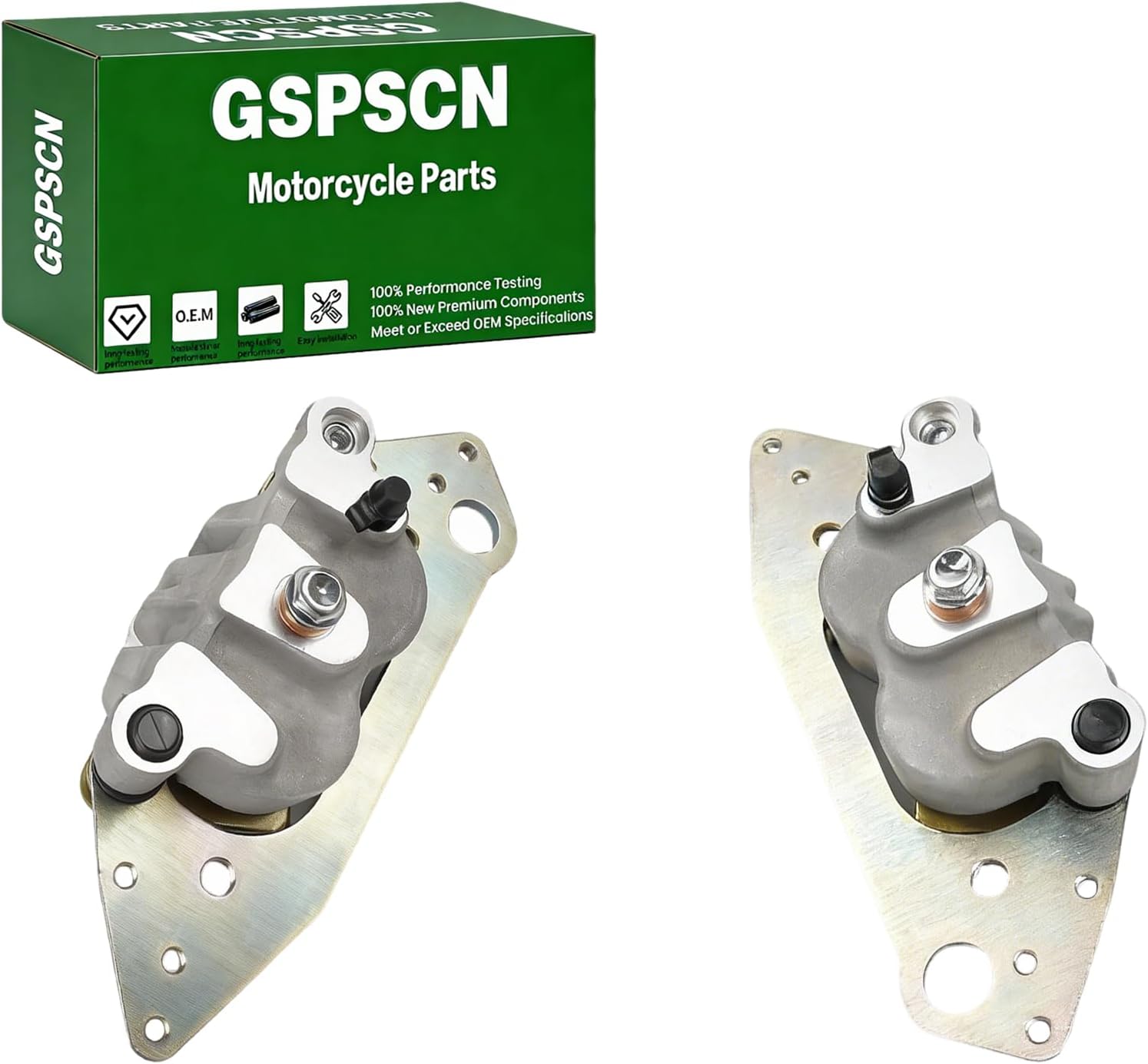 2Pcs Front Left Right Brake Calipers w/Pads & Bracket for 2015-2022 Polaris RZR 1000 XP/XP4/S4，RZR 4 900/RS1，Ranger 1000 570 800 900 Diesel，General 1000，Brutus，Pro XD 912496 1912497 1912498