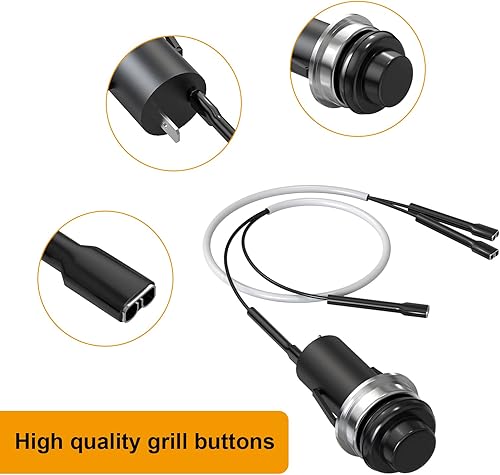 Miniatura 4 de Pieza de repuesto de botón de arranque para parrilla Weber Spirit 210, 220, E310, 320, SP310, 320 Series Grill (con controles frontales superiores),