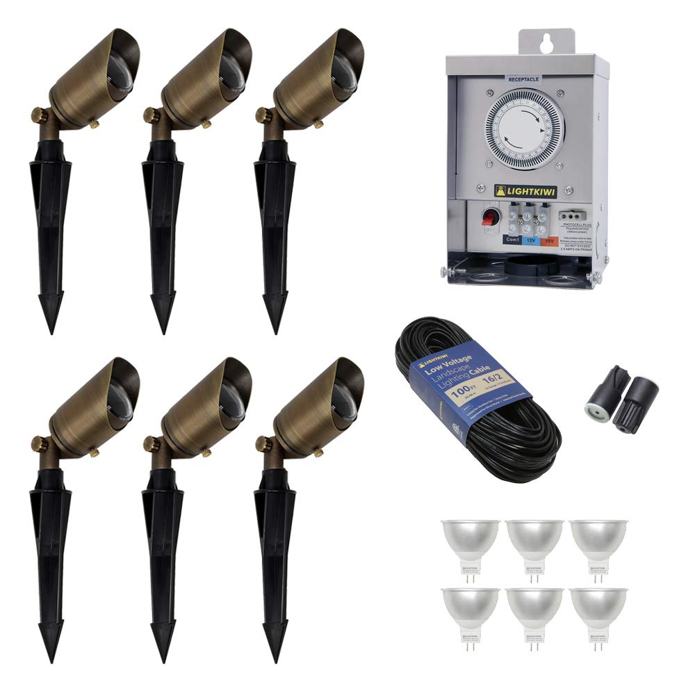 8 Pack LED Landscape Lights With Transformer ZUCKEO RGBW Color Changing ...