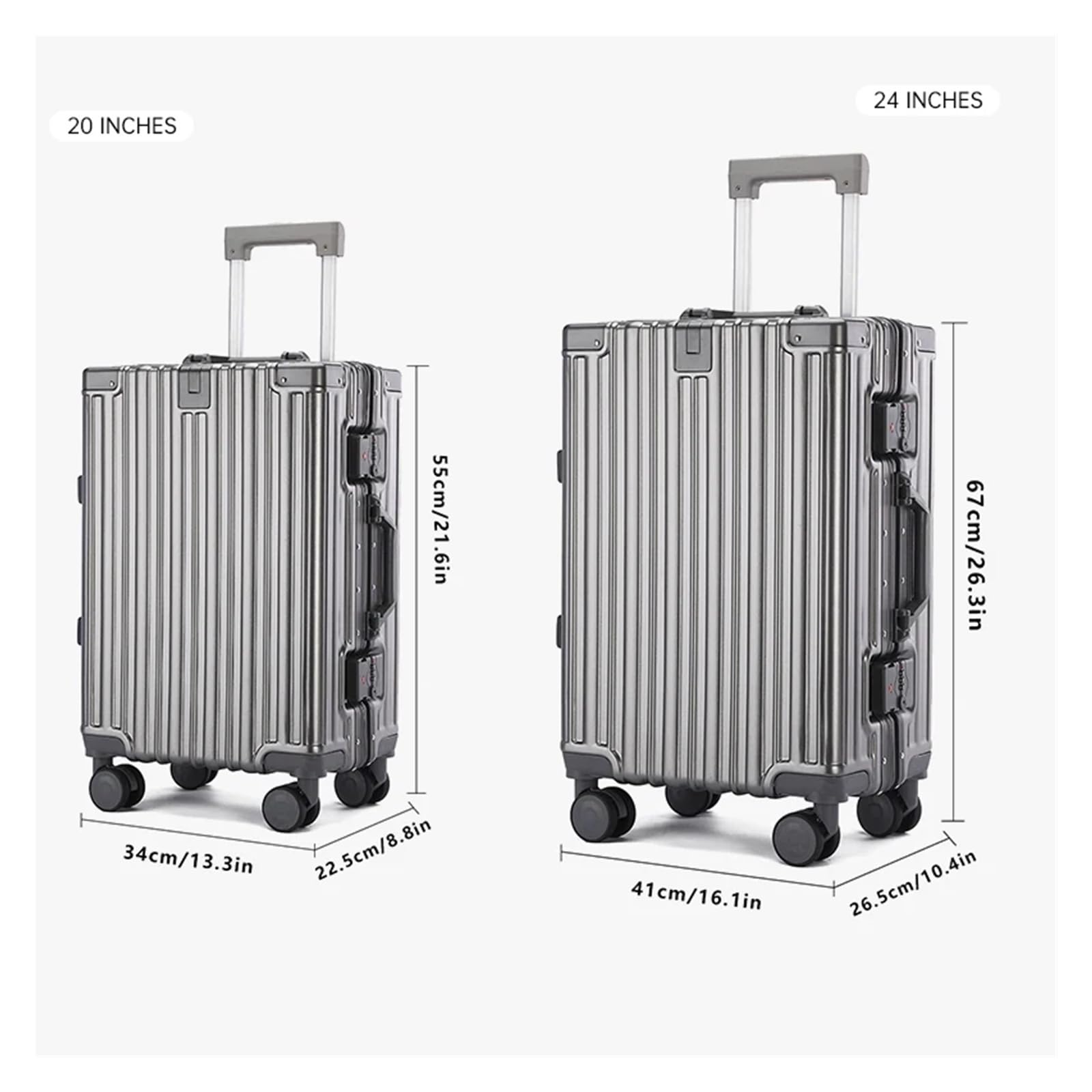 Valigia da viaggio con telaio in alluminio per studenti Valigia trolley di