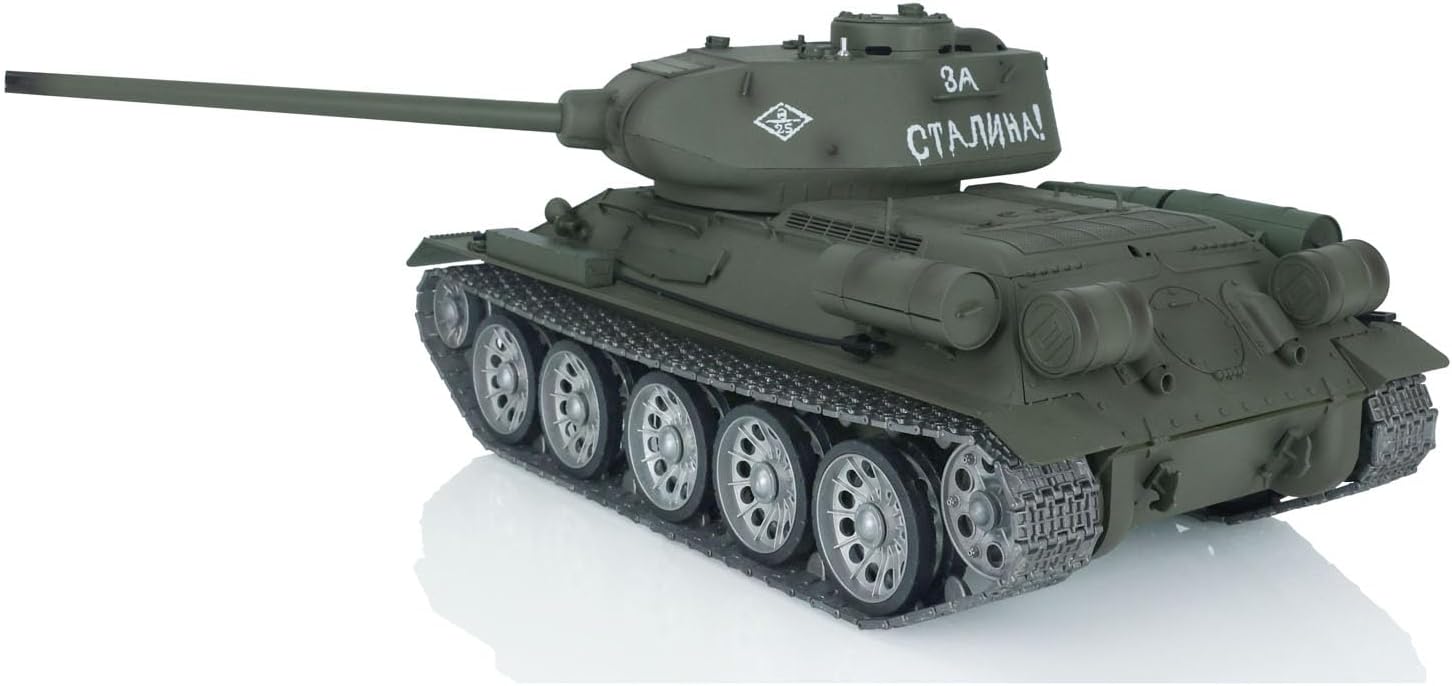 TOUCAN RC HOBBY Henglong 1/16 7.0 Soviet T34-85 RC Tank 3909 360° Metal Wheels Tracks